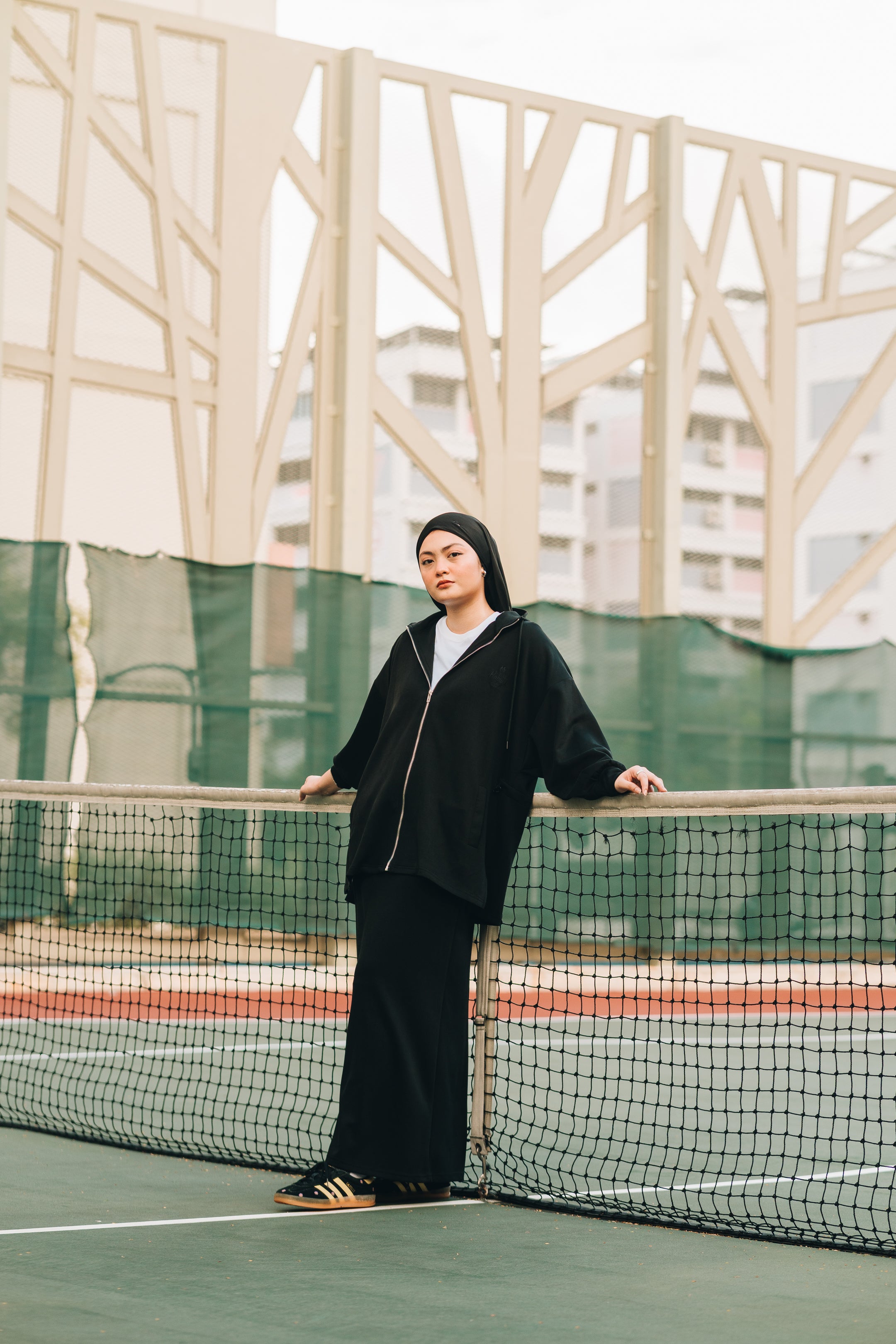 Habibti Modal Zip-Up Hoodie in Maroon