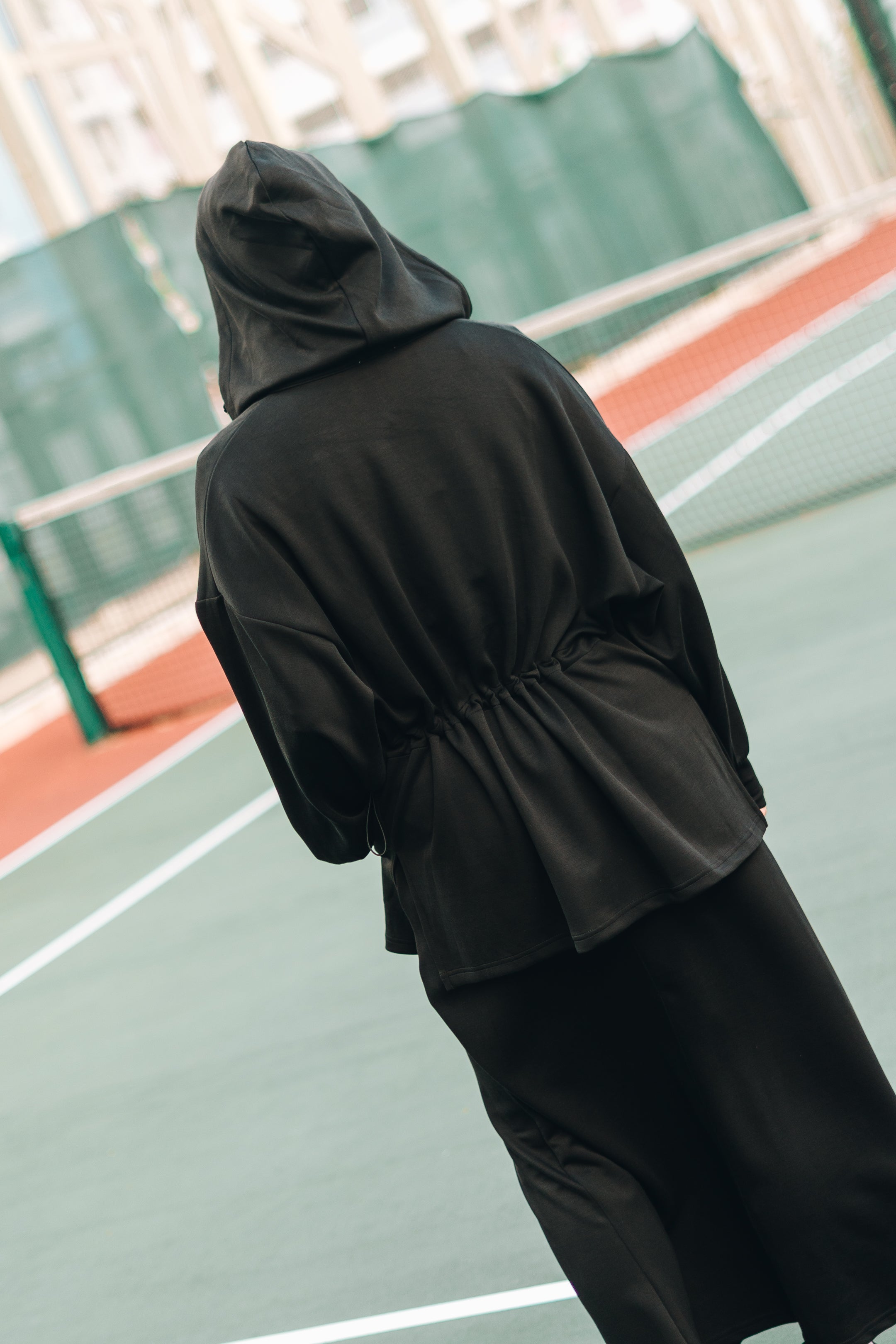 Habibti Modal Zip-Up Hoodie in Maroon