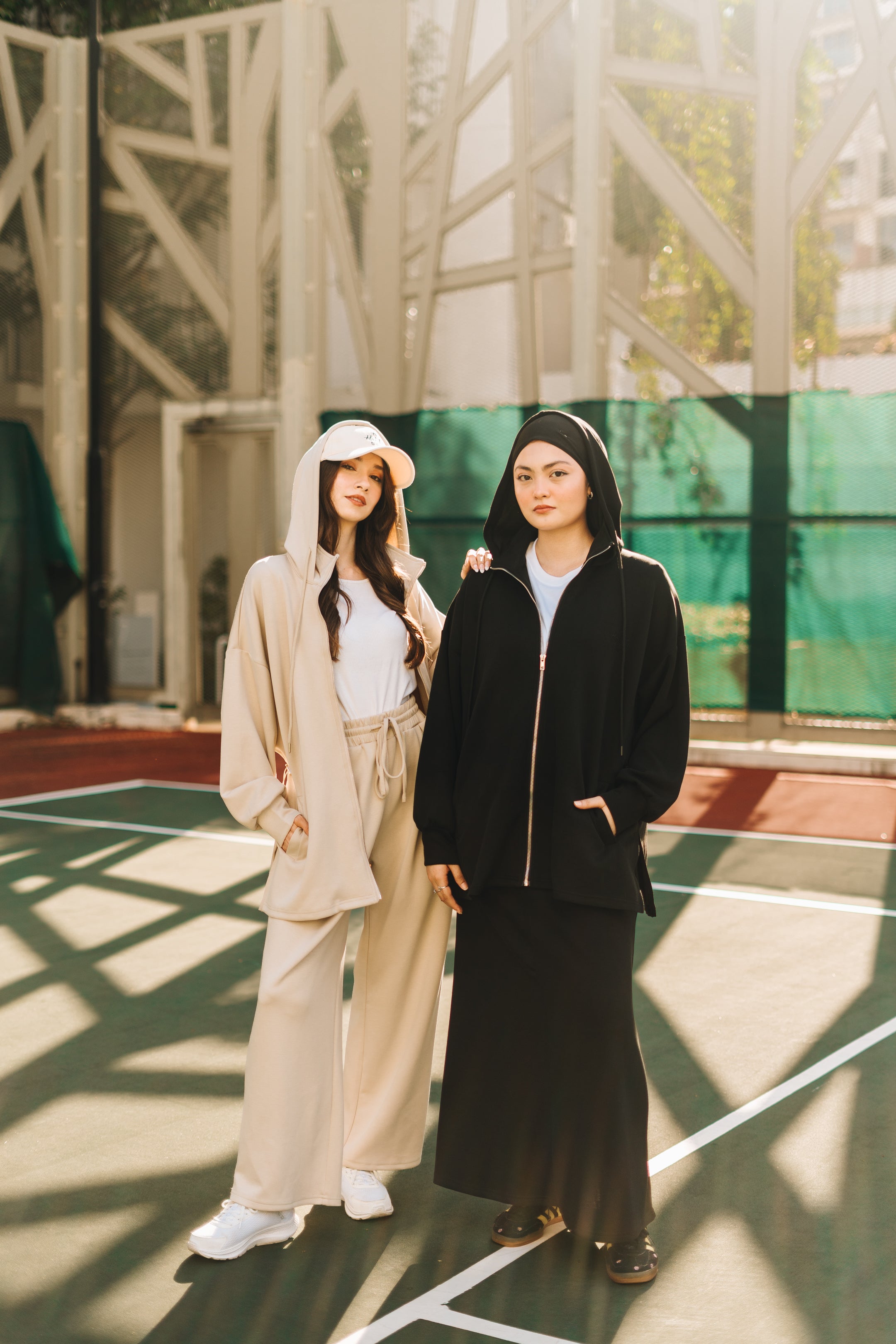 Habibti Modal Zip-Up Hoodie in Cream