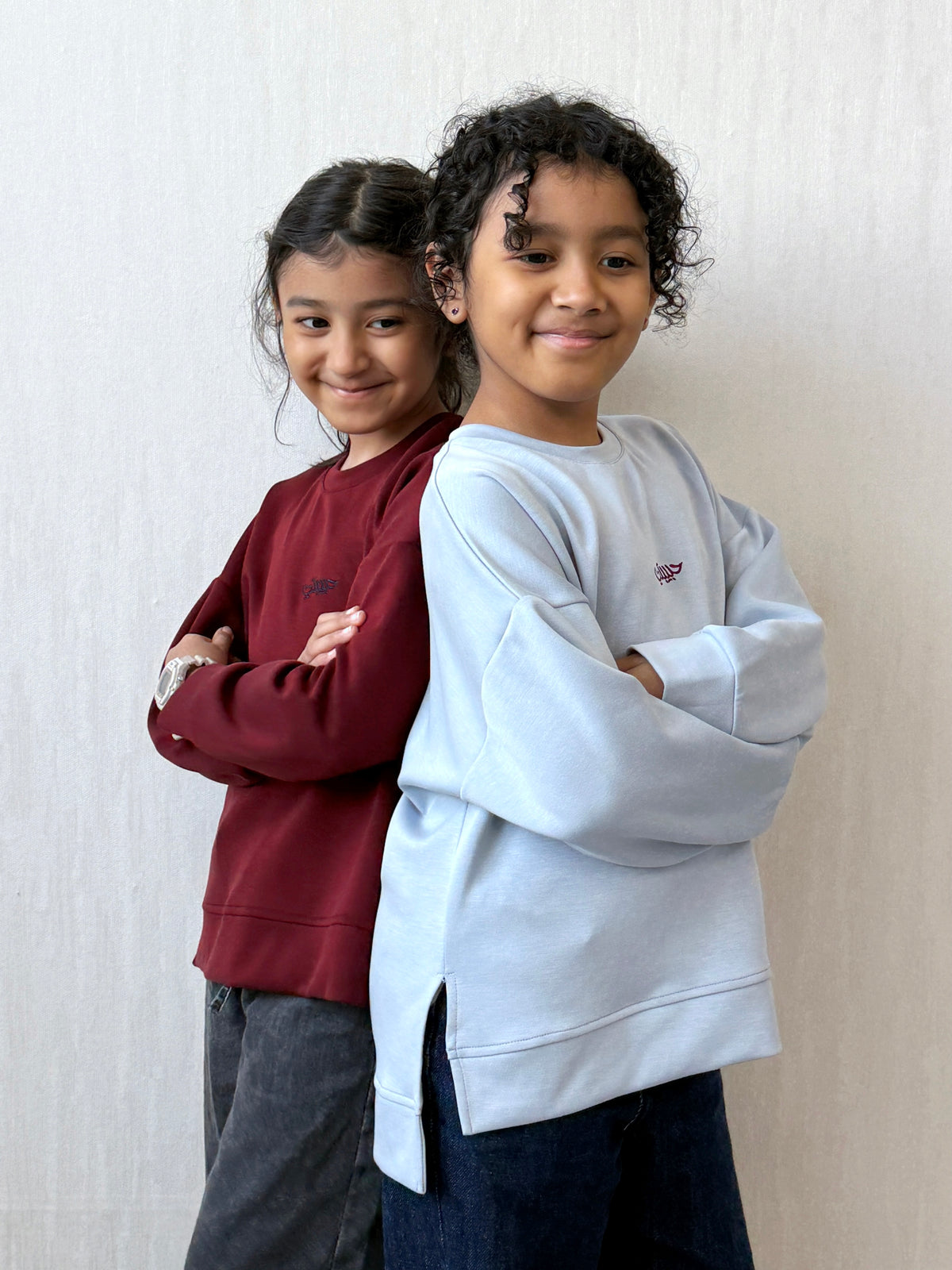 Mini Baby Blue Habibti Sweater in Modal
