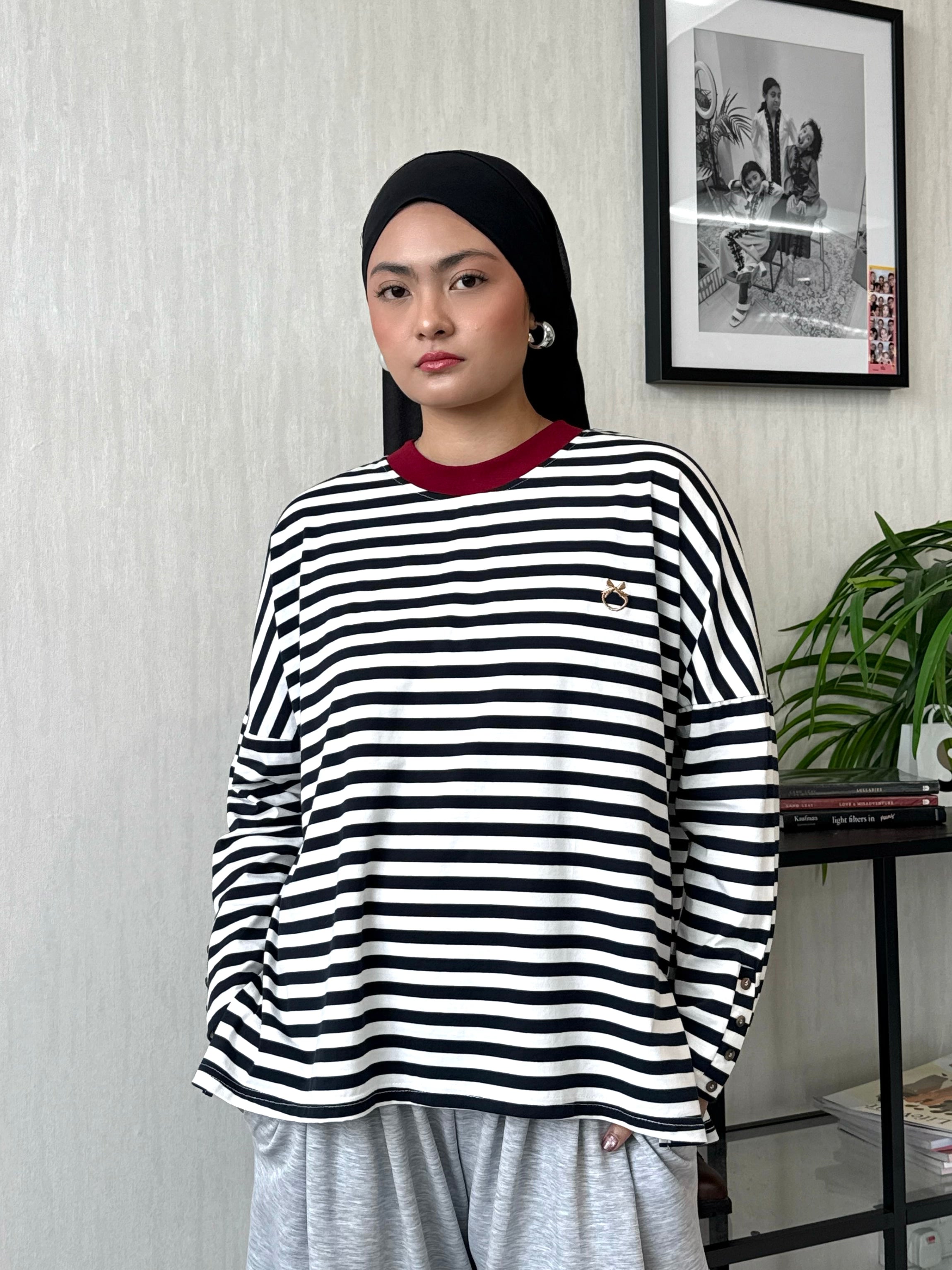 Cotton Bamboo Striped Amani Top