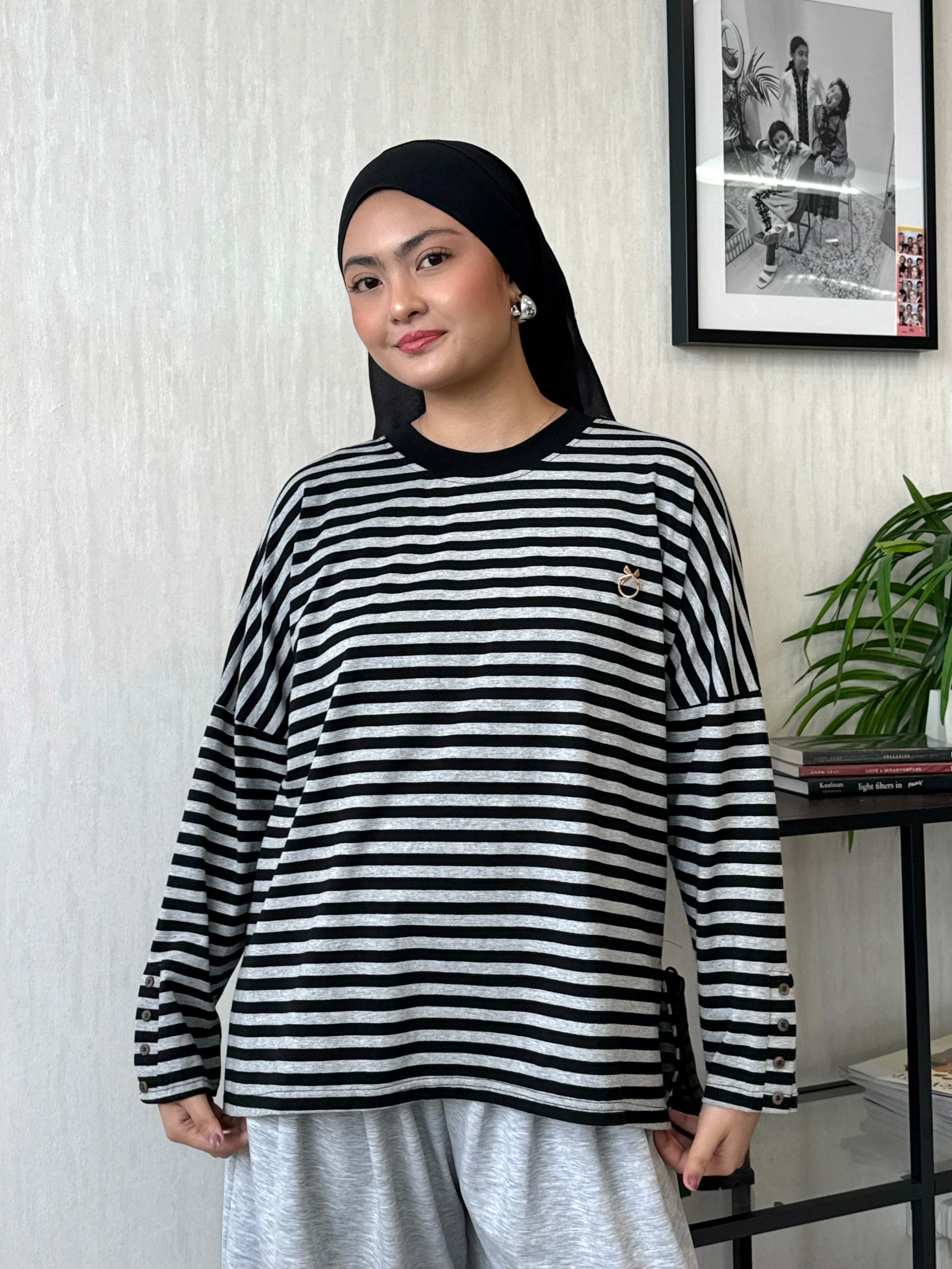 Cotton Bamboo Striped Amani Top