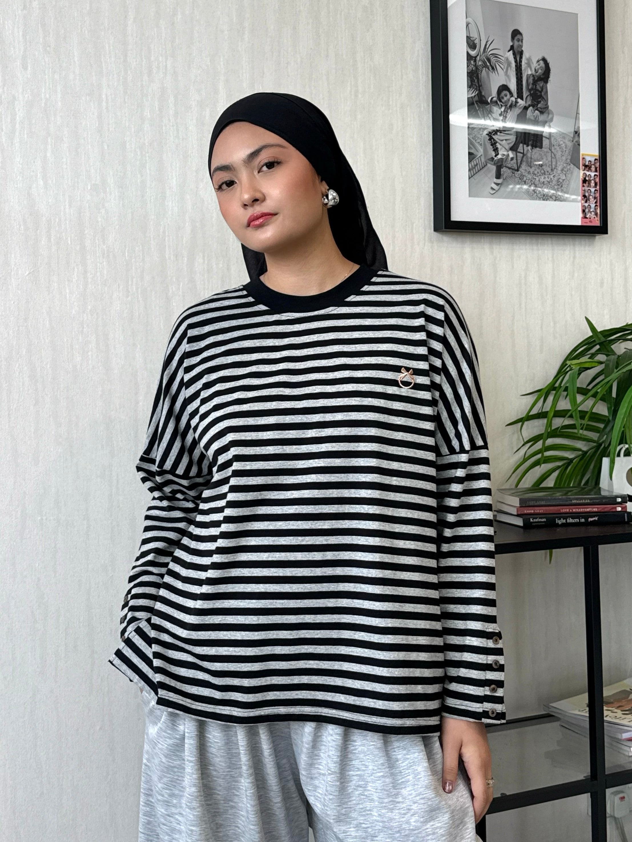 Cotton Bamboo Striped Amani Top