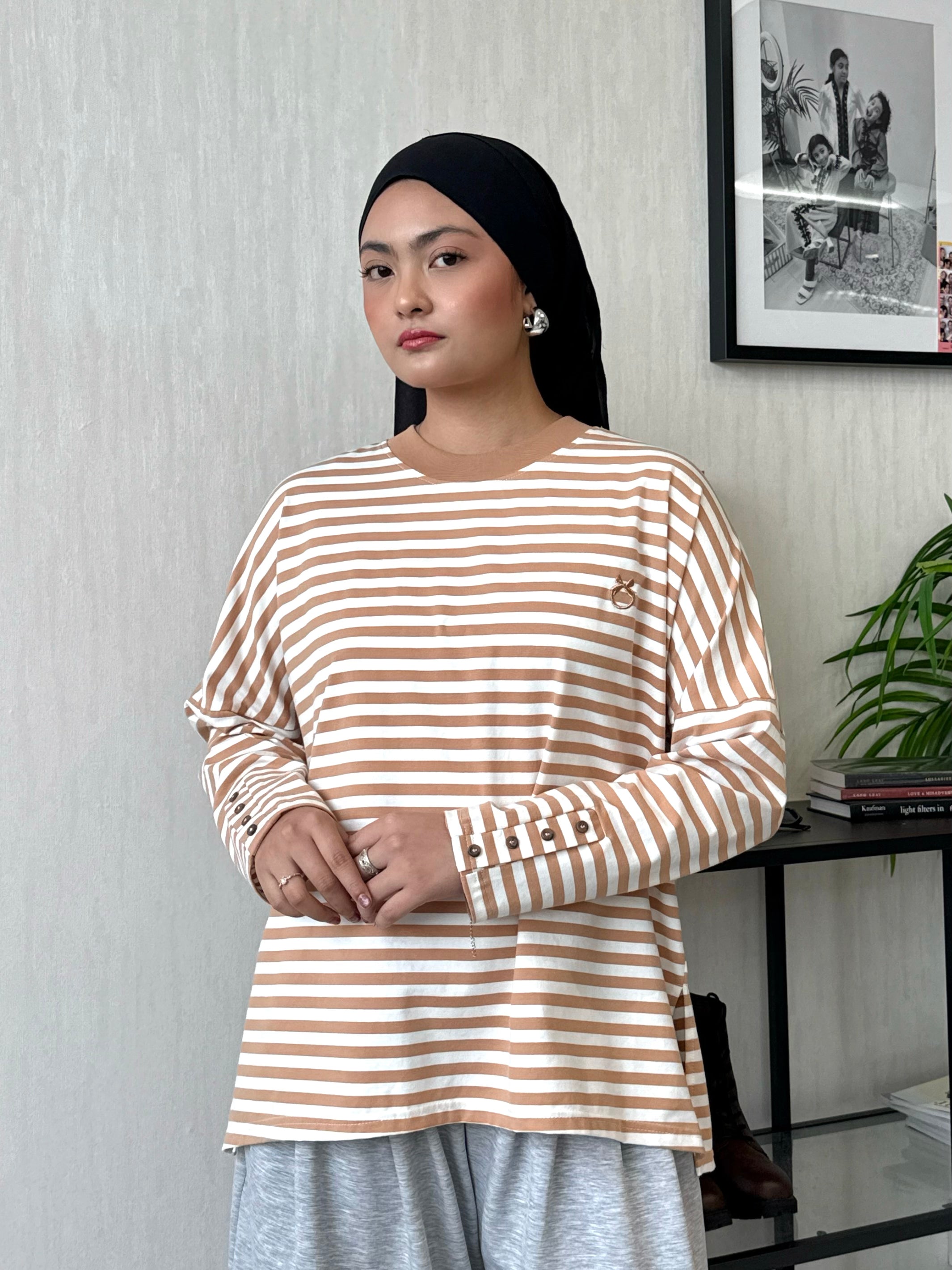 Cotton Bamboo Striped Amani Top
