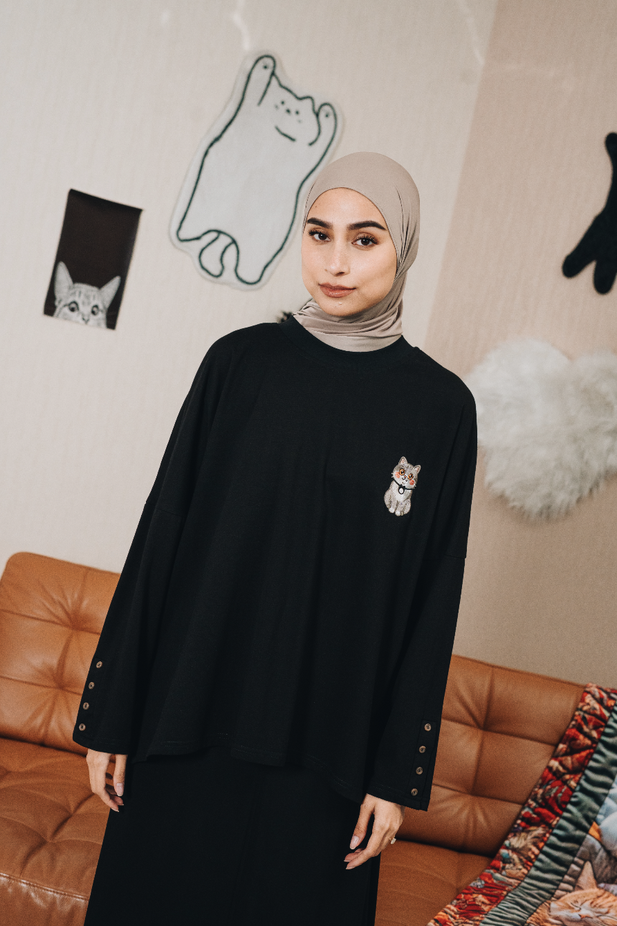 Cotton Modal Amani Top : Calico & Friends Edition