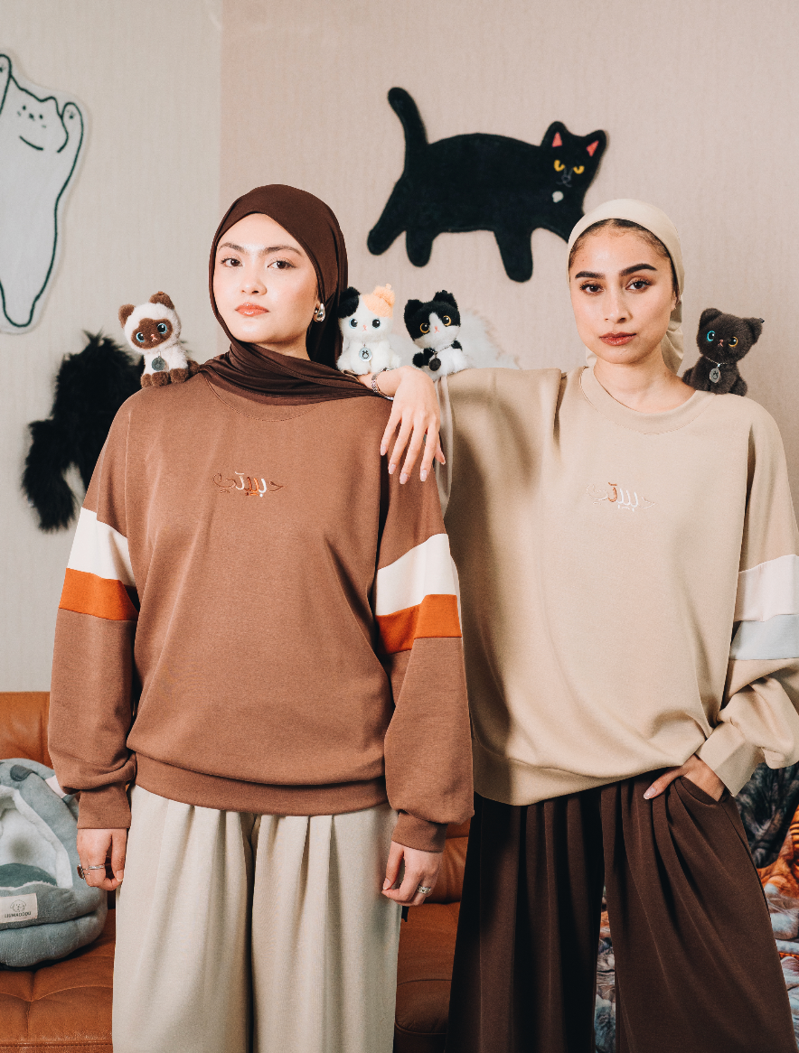 Modal Habibti Jumper in Toast : Calico & Friends Edition