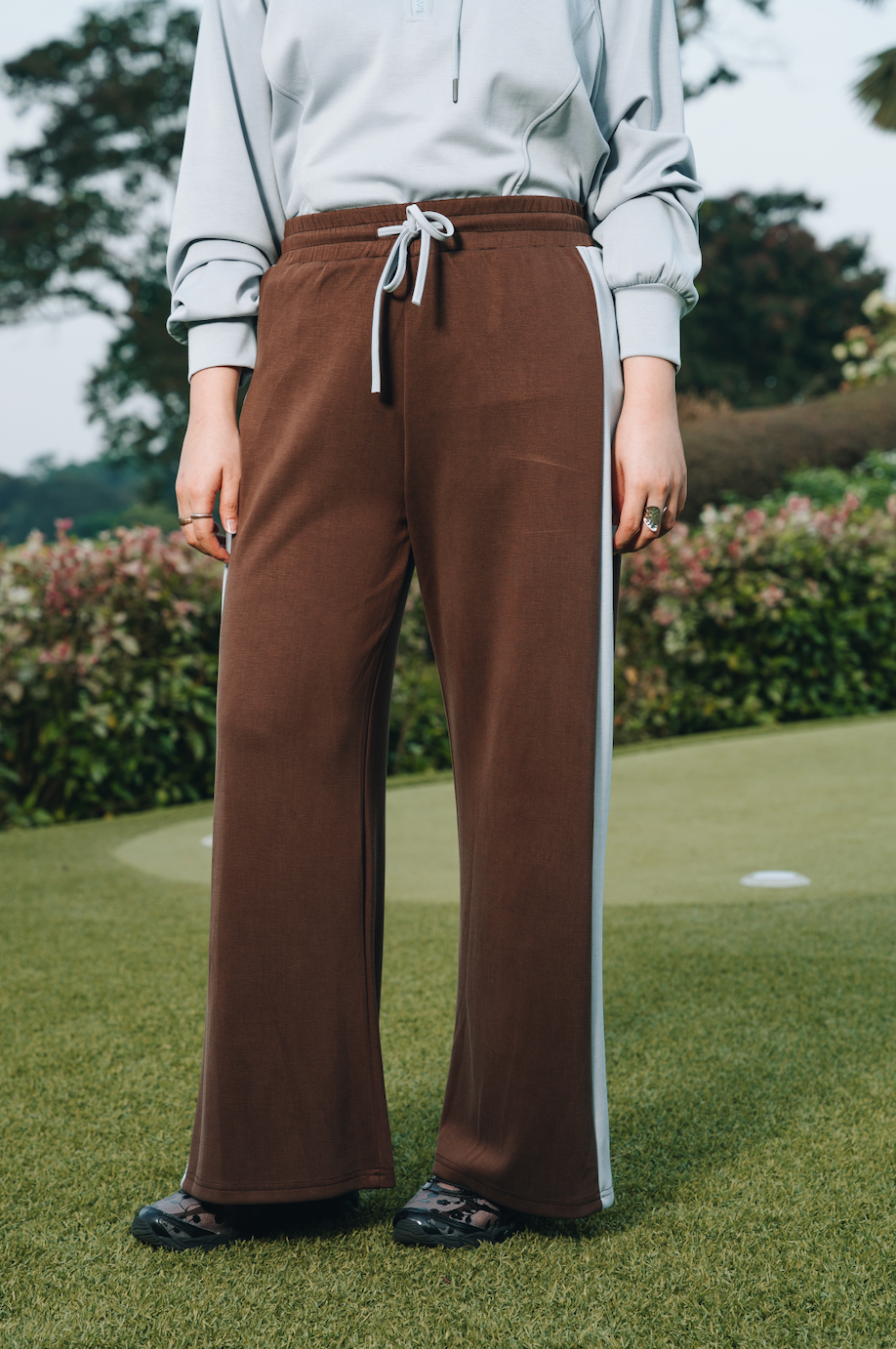 Blue-Brown Dual Tone Pants in Modal