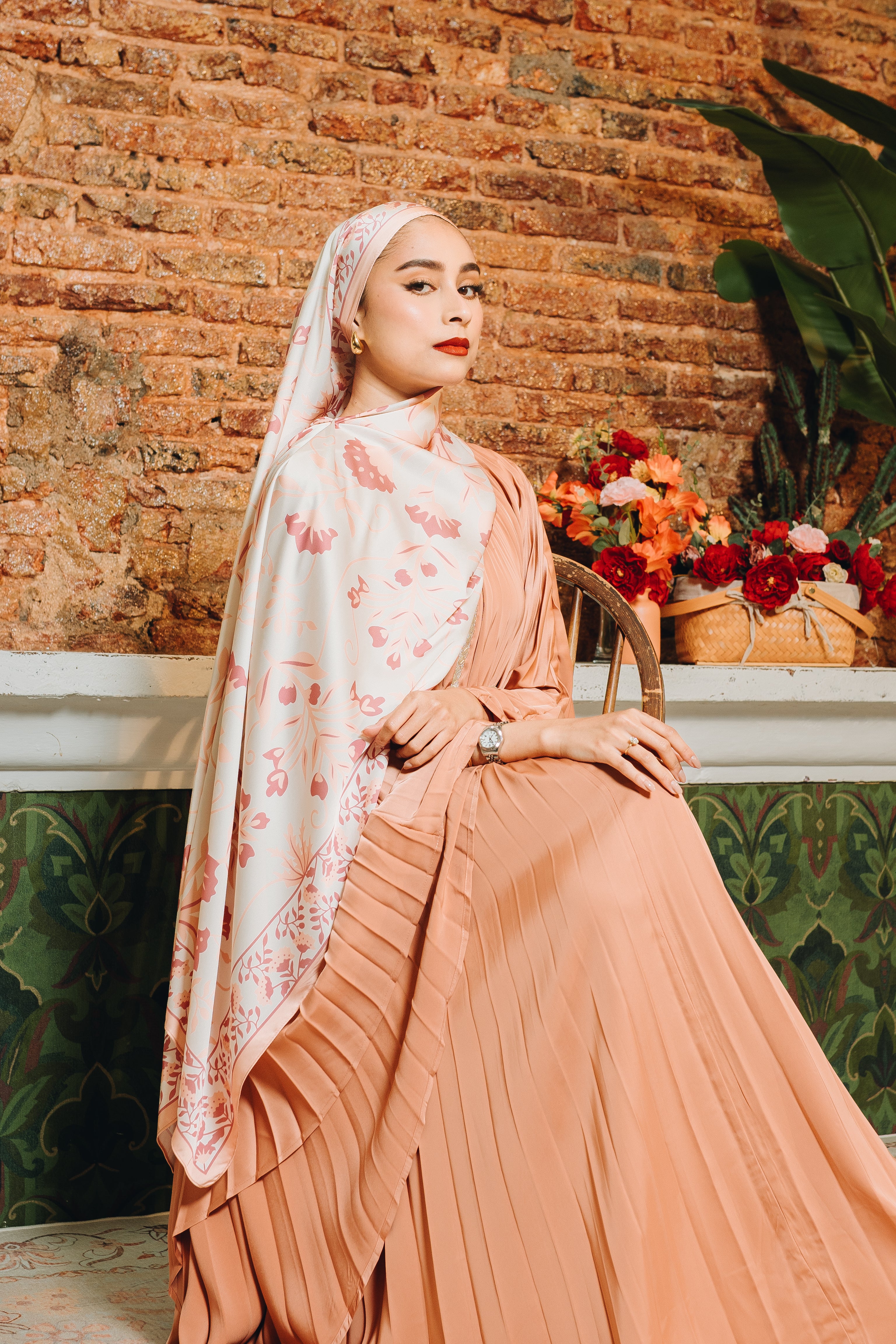 Sofia Luxe Satin Silk Shawl