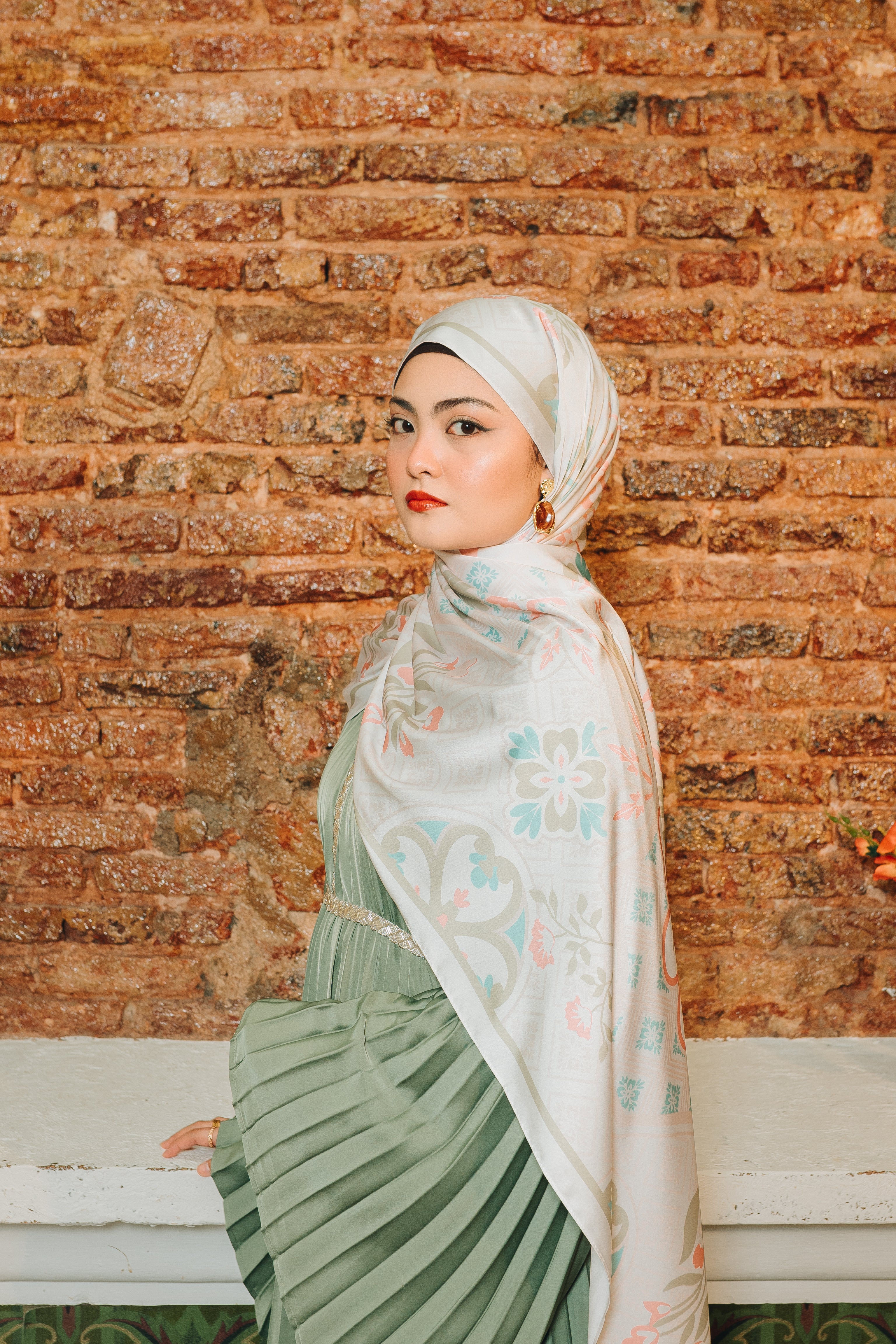 Ines Luxe Satin Silk Shawl