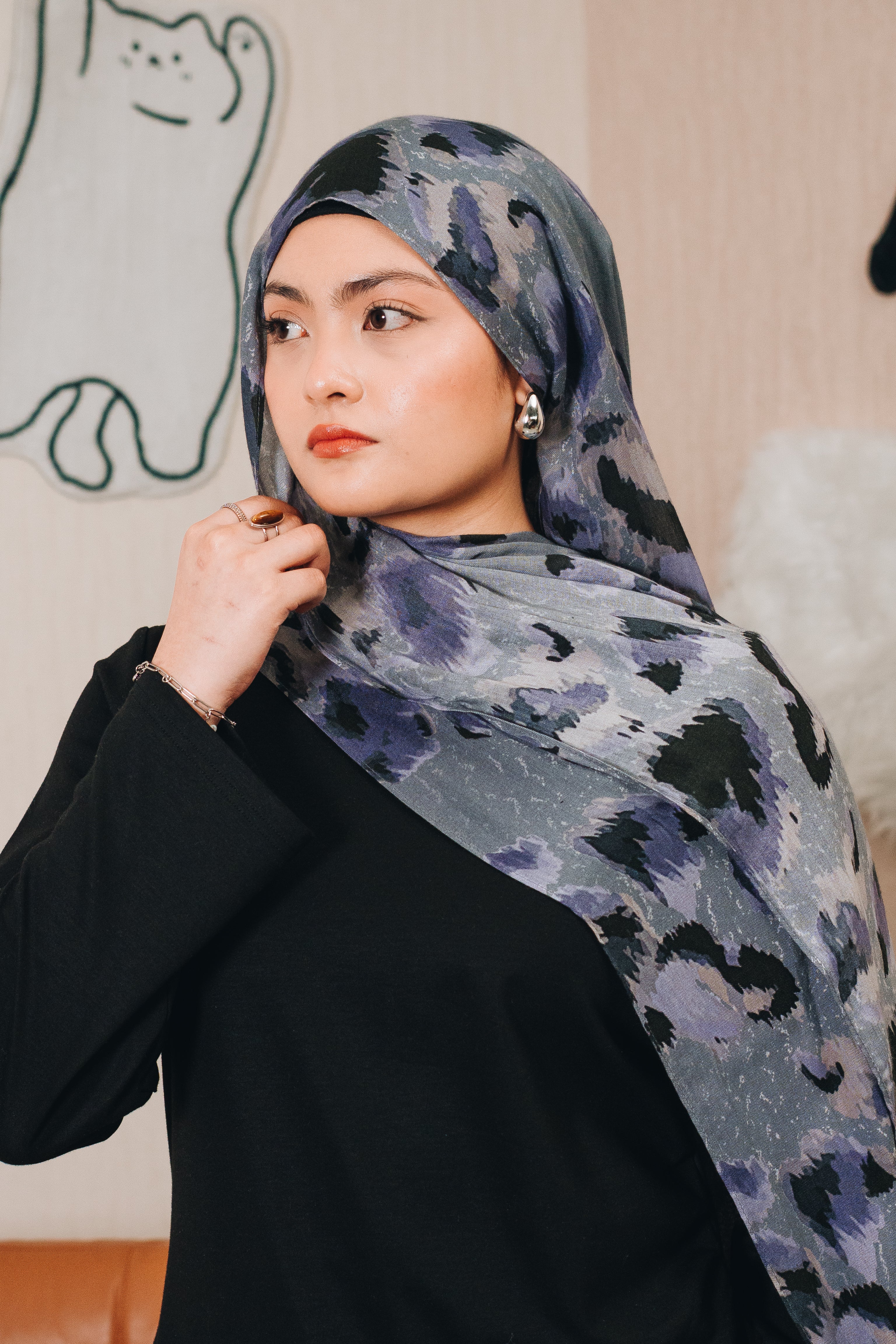 Printed Modal Shawl - Calico & Friends Edition