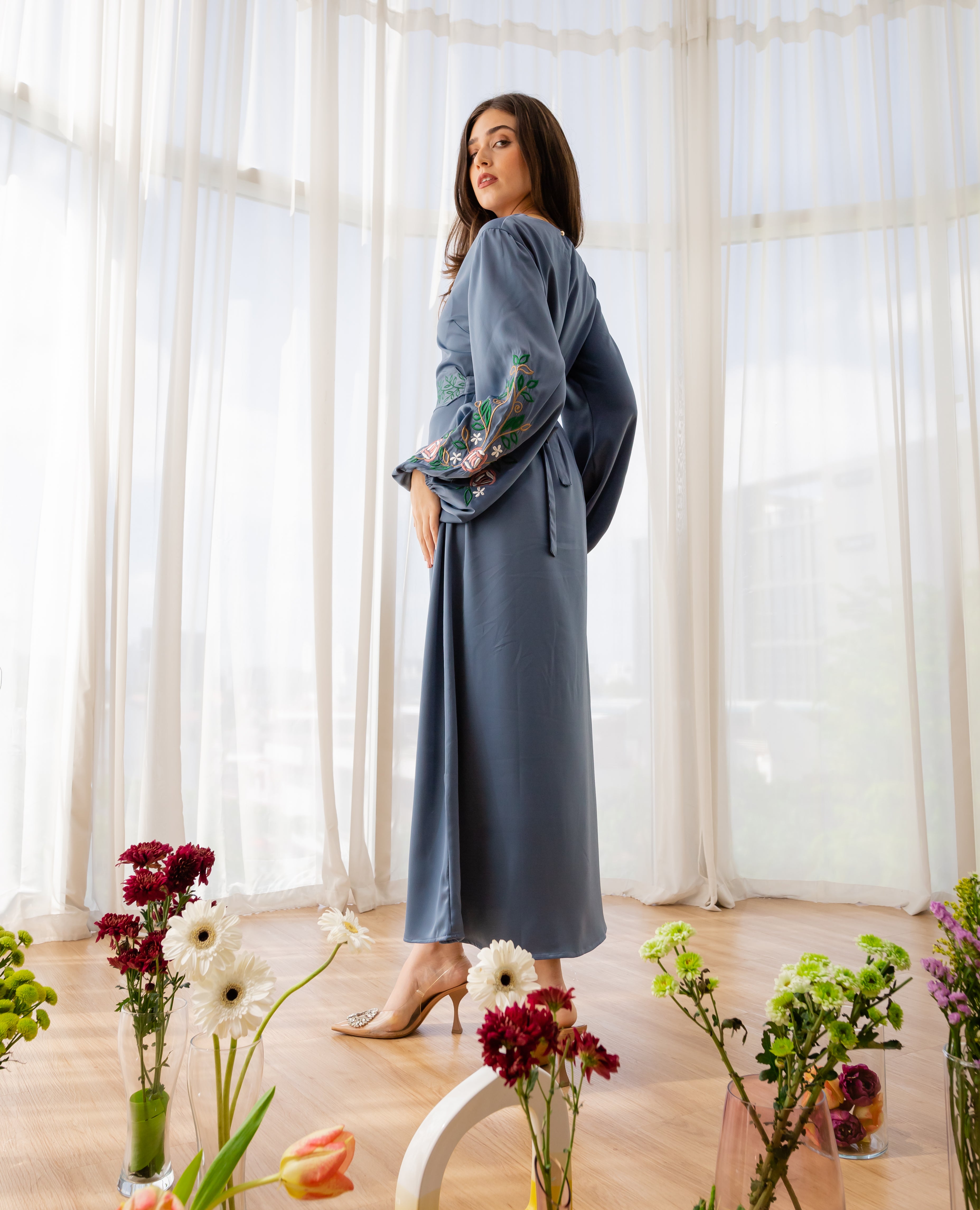 Oud Bouquet Dress - Iris