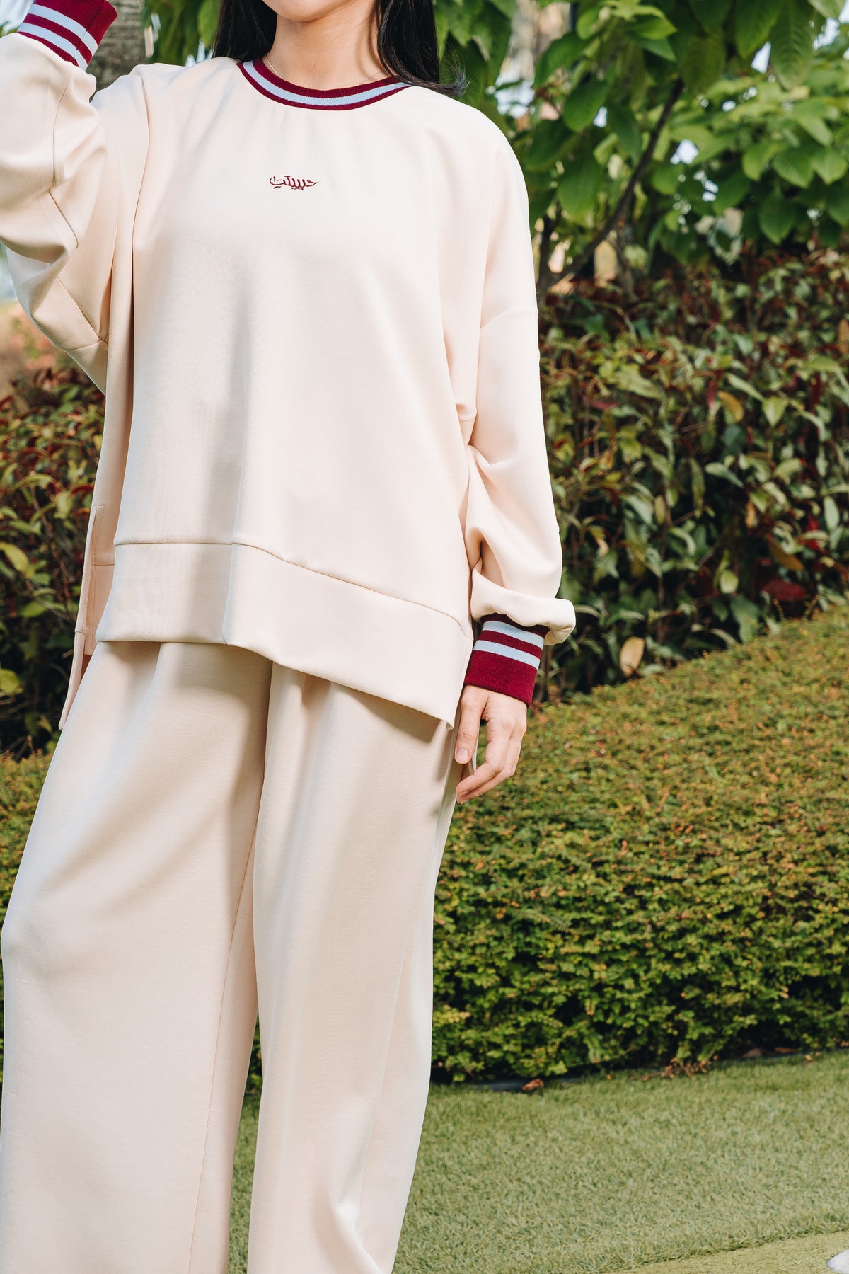 Buttercream Habibti Sweater with Ribbed Cuff in Modal
