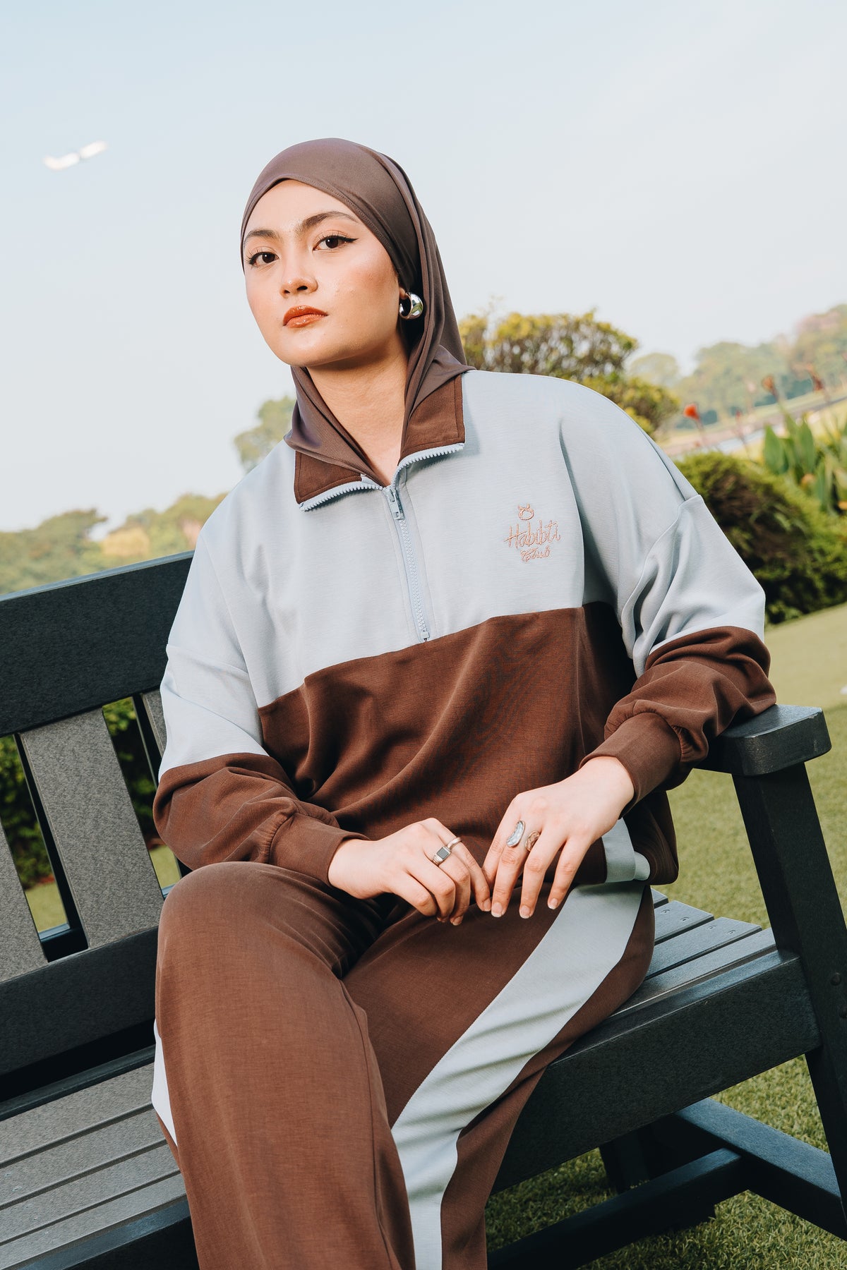Blue-Brown Dual Tone Pants in Modal