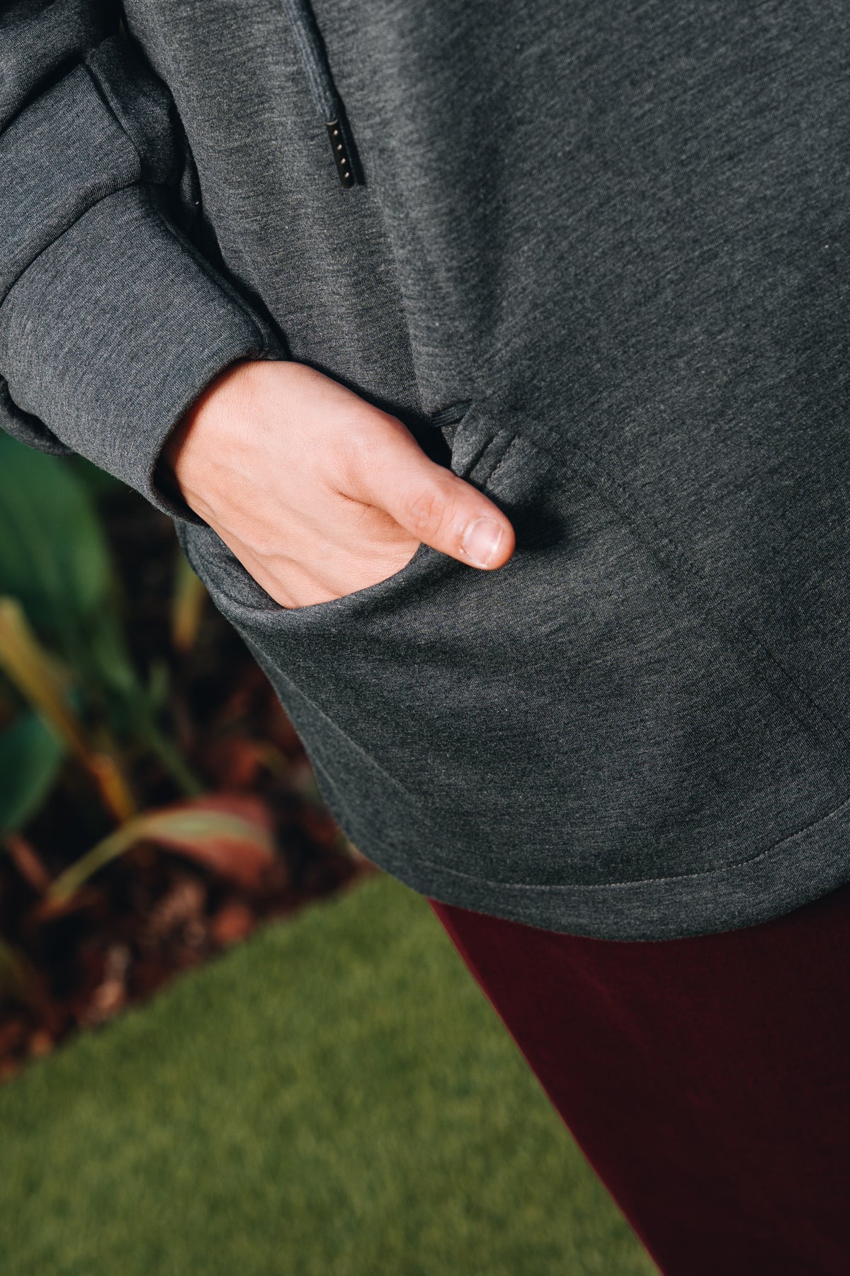 Dark Grey Lounge Hoodie in Modal