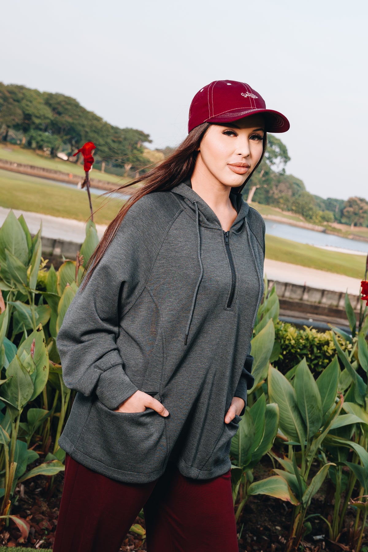 Dark Grey Lounge Hoodie in Modal