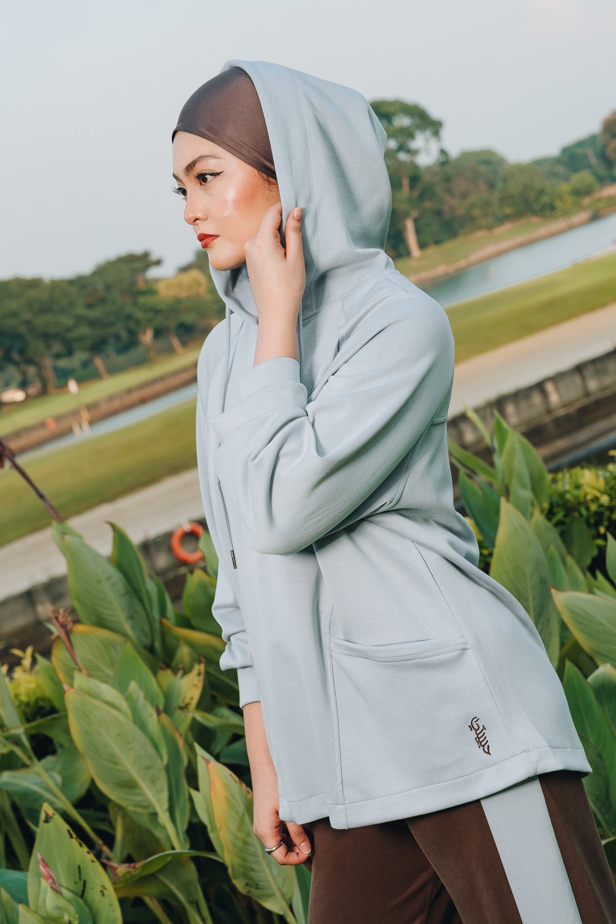 Blue Lounge Hoodie in Modal