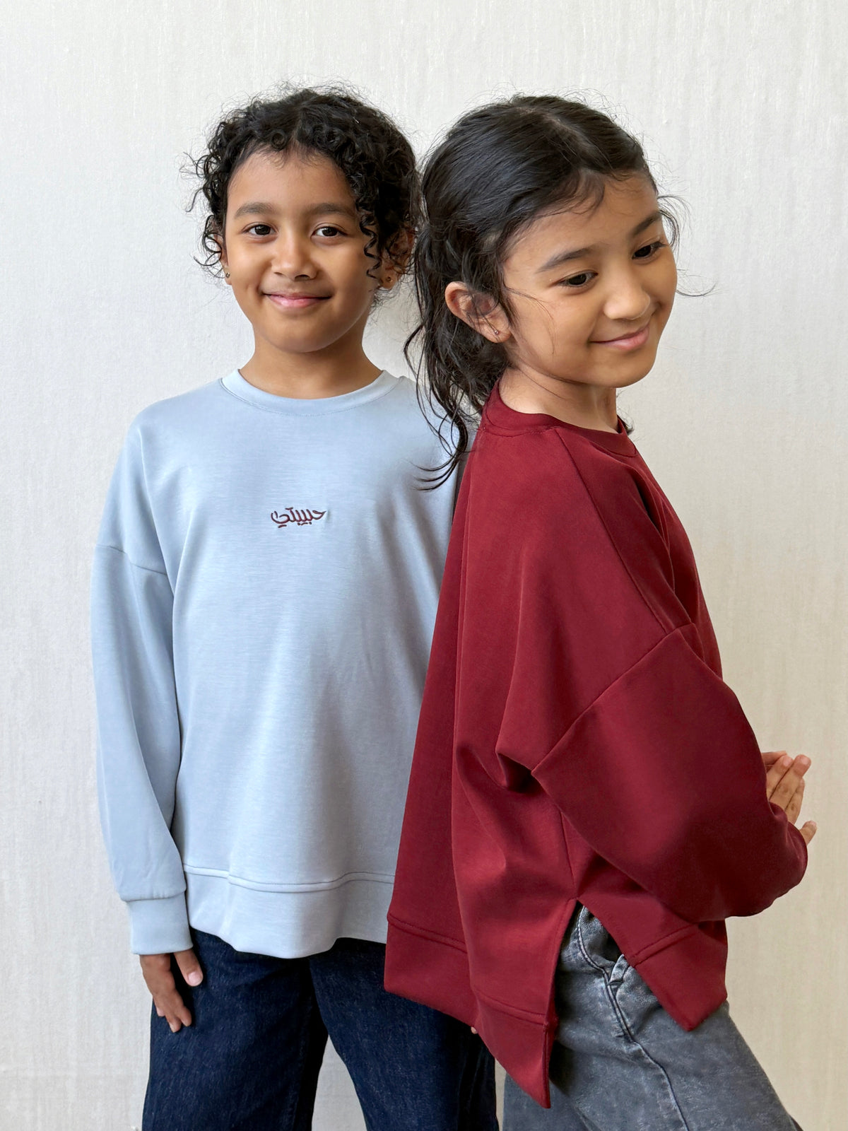 Mini Baby Blue Habibti Sweater in Modal