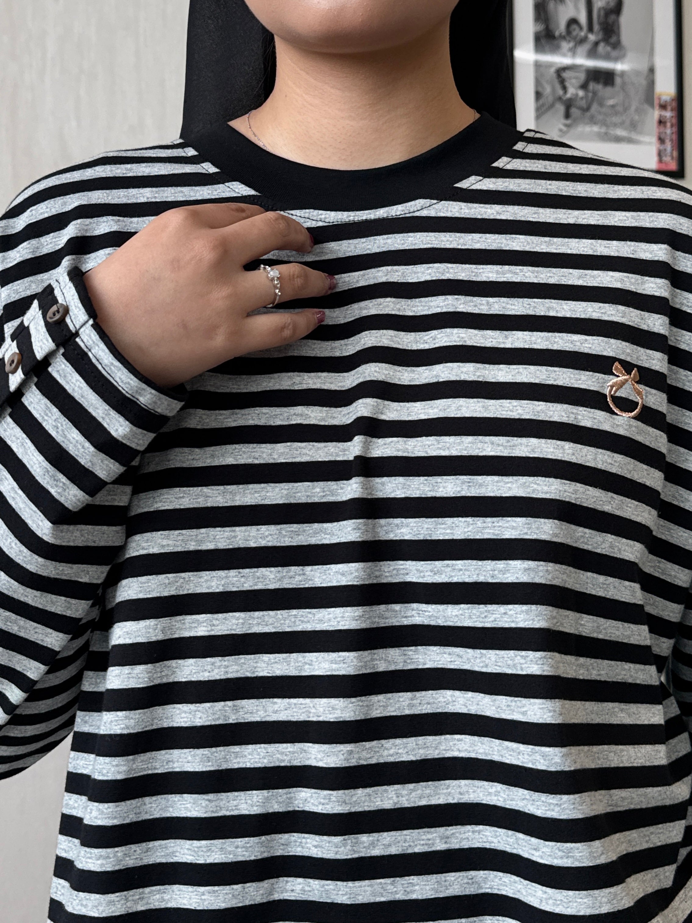 Cotton Bamboo Striped Amani Top