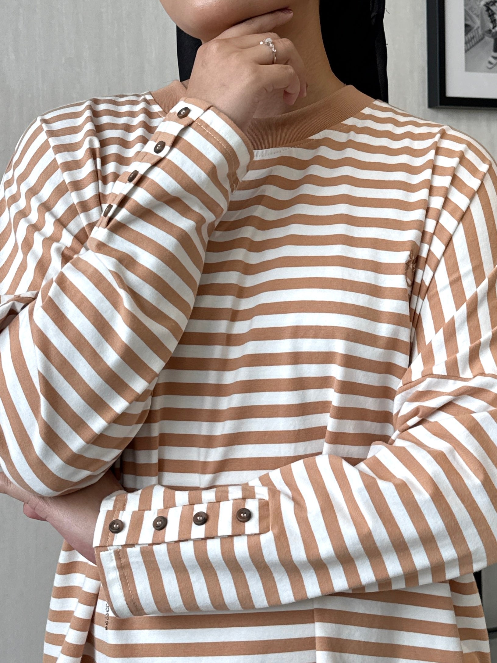 Cotton Bamboo Striped Amani Top