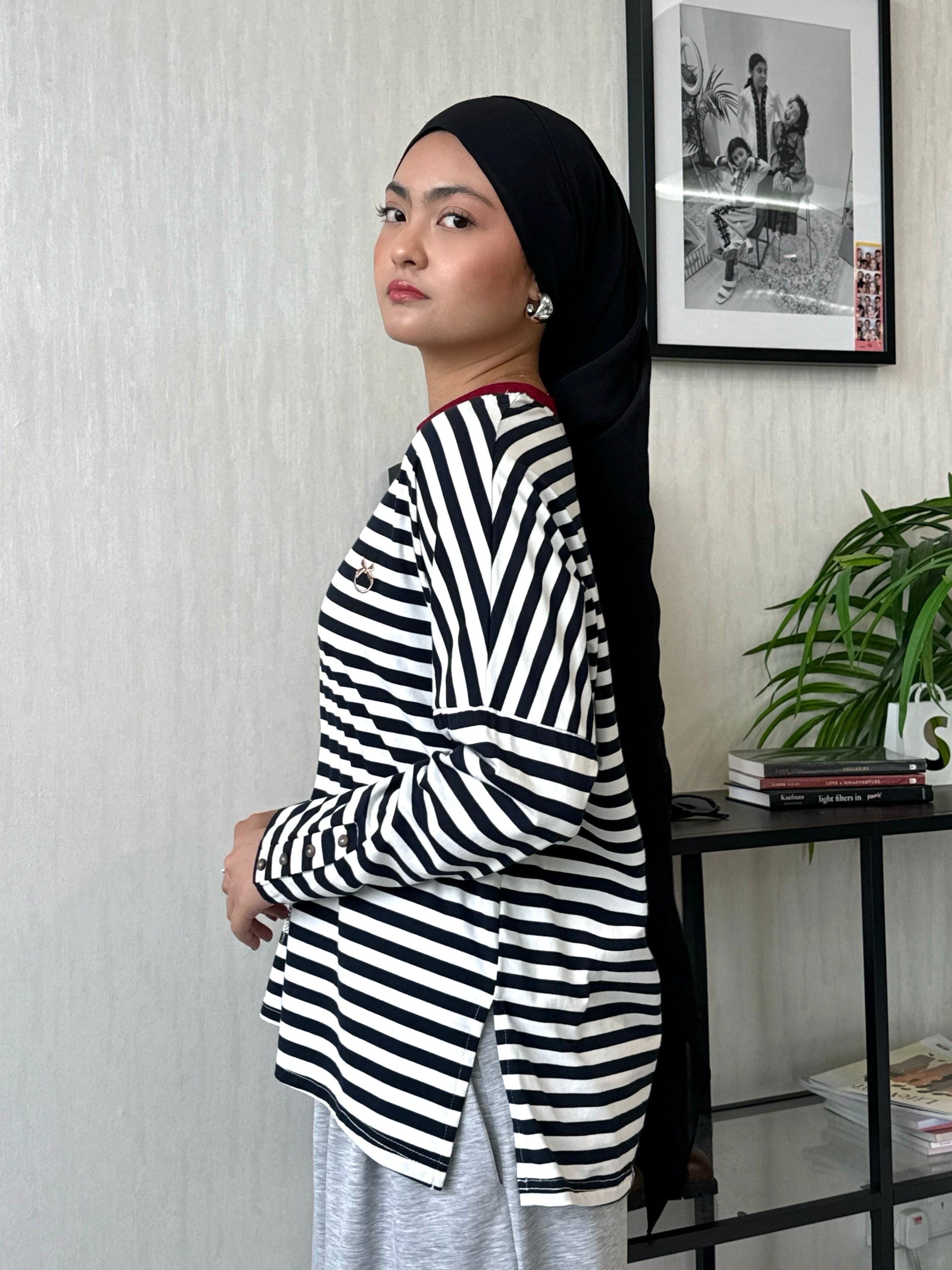 Cotton Bamboo Striped Amani Top