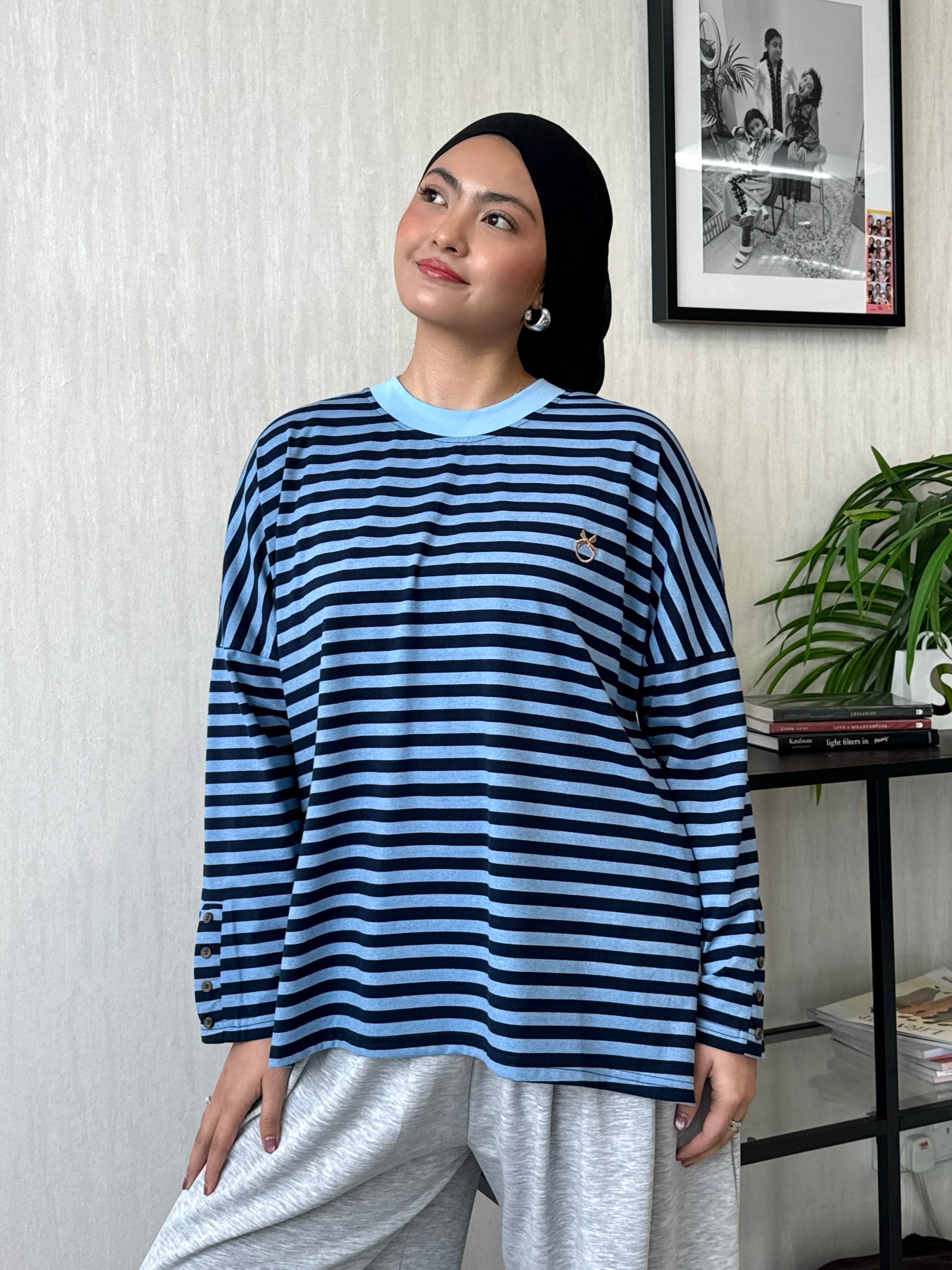 Cotton Bamboo Striped Amani Top