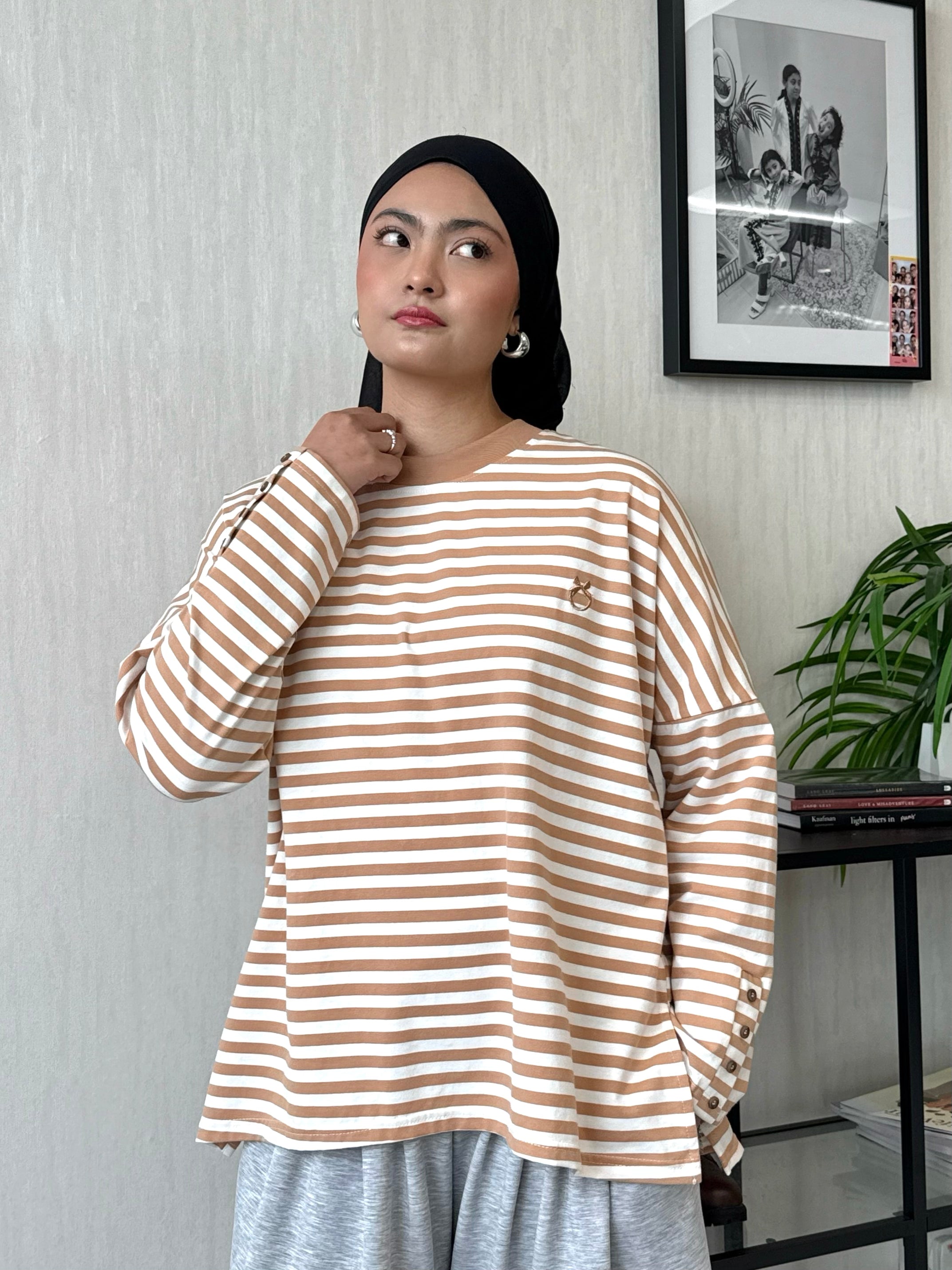 Cotton Bamboo Striped Amani Top