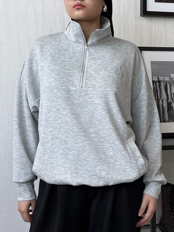Habibti Quarter Zip Jacket in Grey