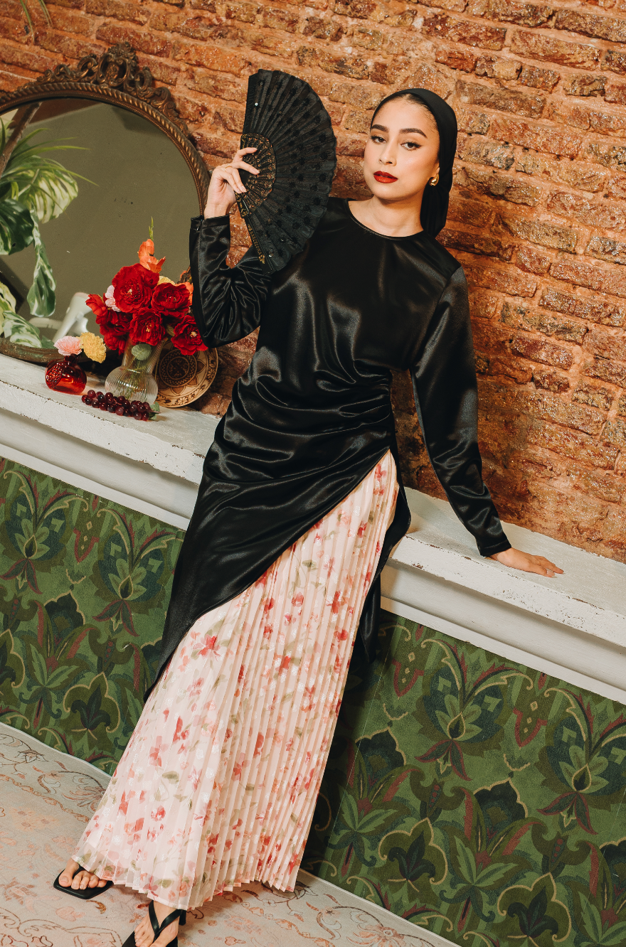 Rosa Pleated Skirt in Petal