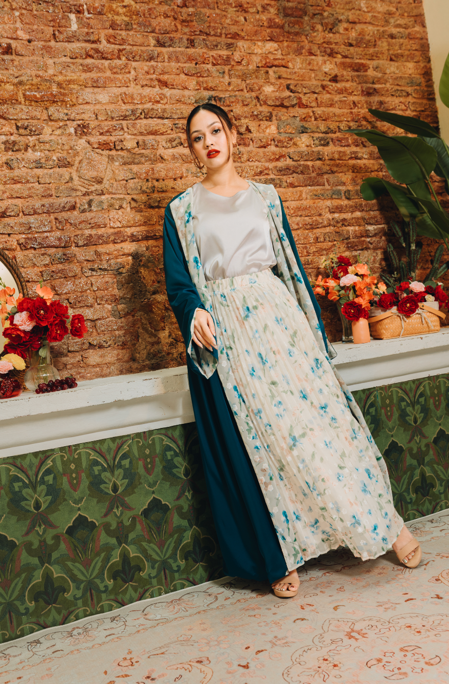 Rosa Pleated Skirt in Twilight