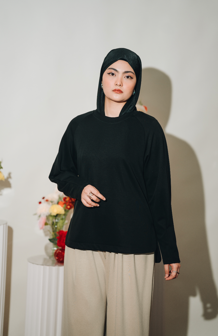 Habibti Lounge Top in Black