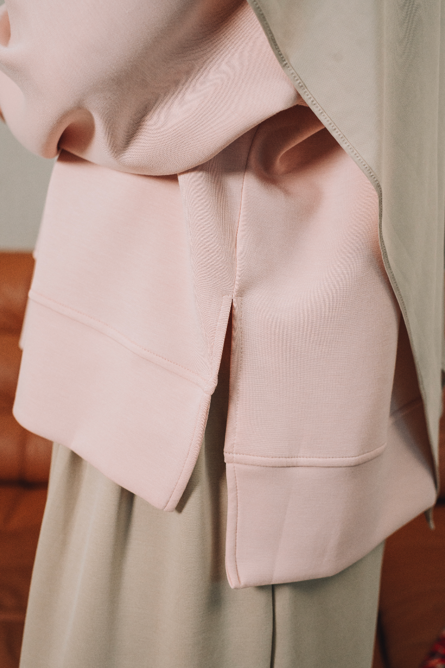 Modal Habibti Sweater in Blush : Calico & Friends Edition