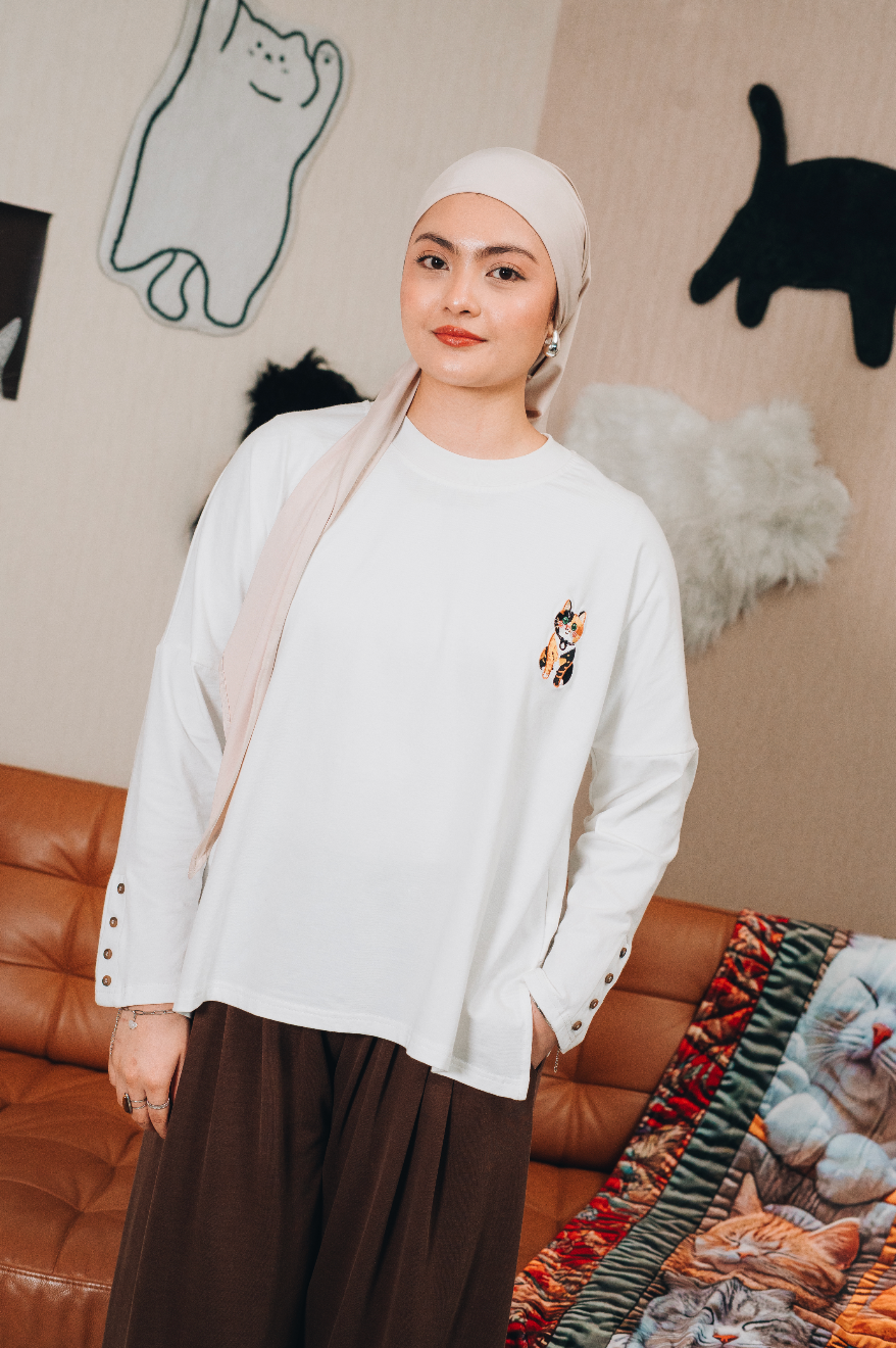 Cotton Modal Amani Top : Calico & Friends Edition