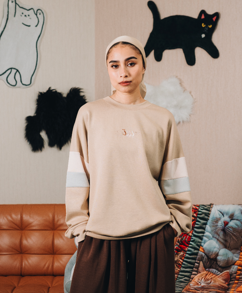 Modal Habibti Jumper in Toast : Calico & Friends Edition