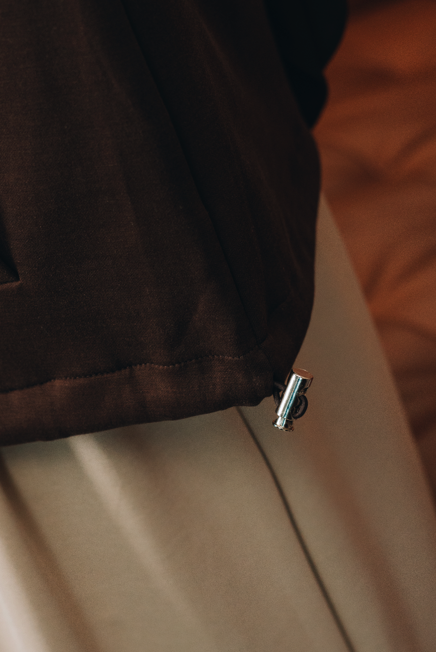 Habibti Modal Dual Tone Jacket in Brown : Calico & Friends Edition
