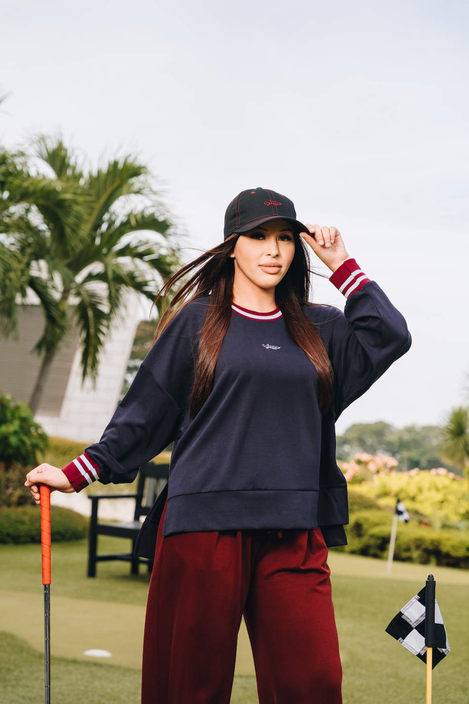 Midnight Habibti Sweater with Ribbed Cuff in Modal