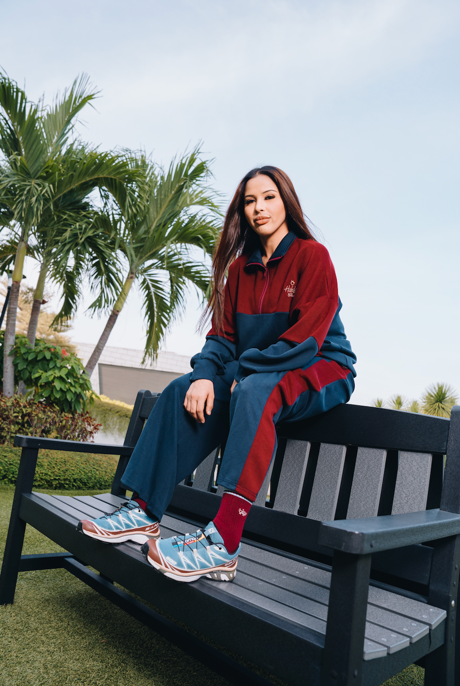 Maroon-Navy Dual Tone Pants in Modal