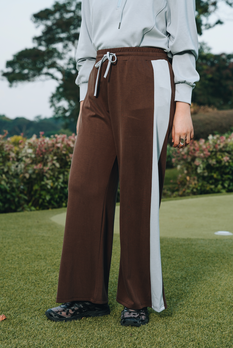 Blue-Brown Dual Tone Pants in Modal