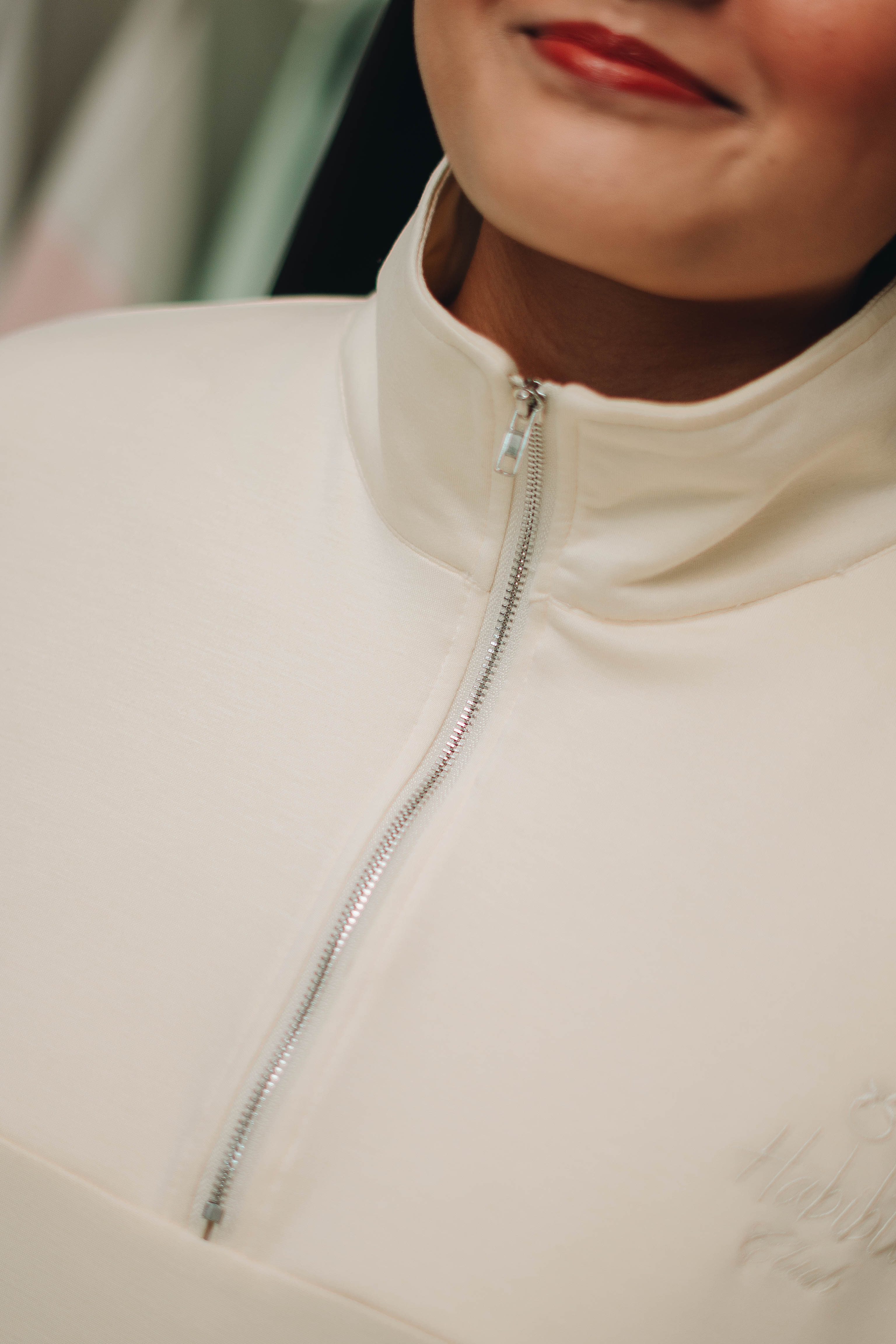 Habibti Quarter Zip Jacket in Butter