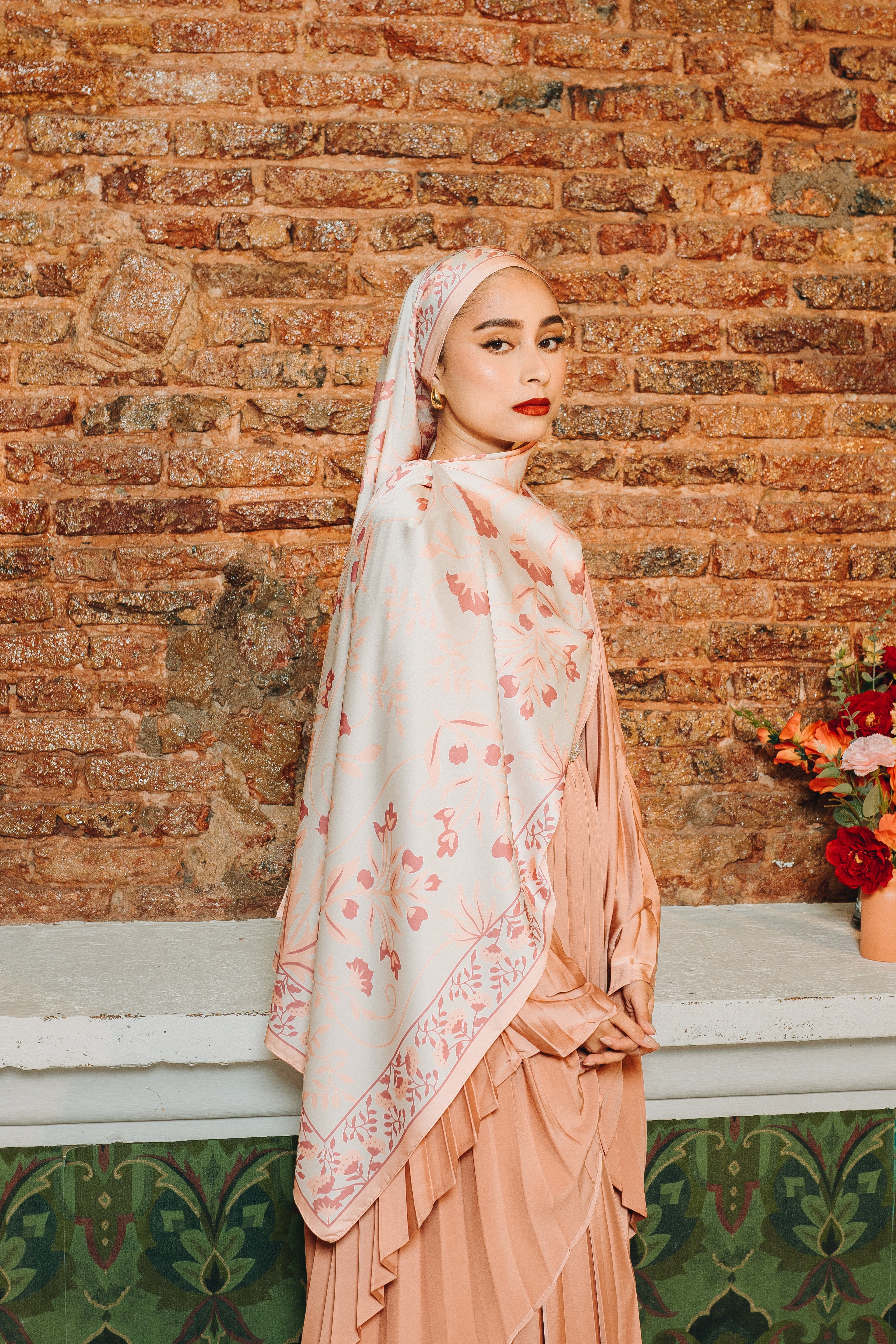 Sofia Luxe Satin Silk Shawl