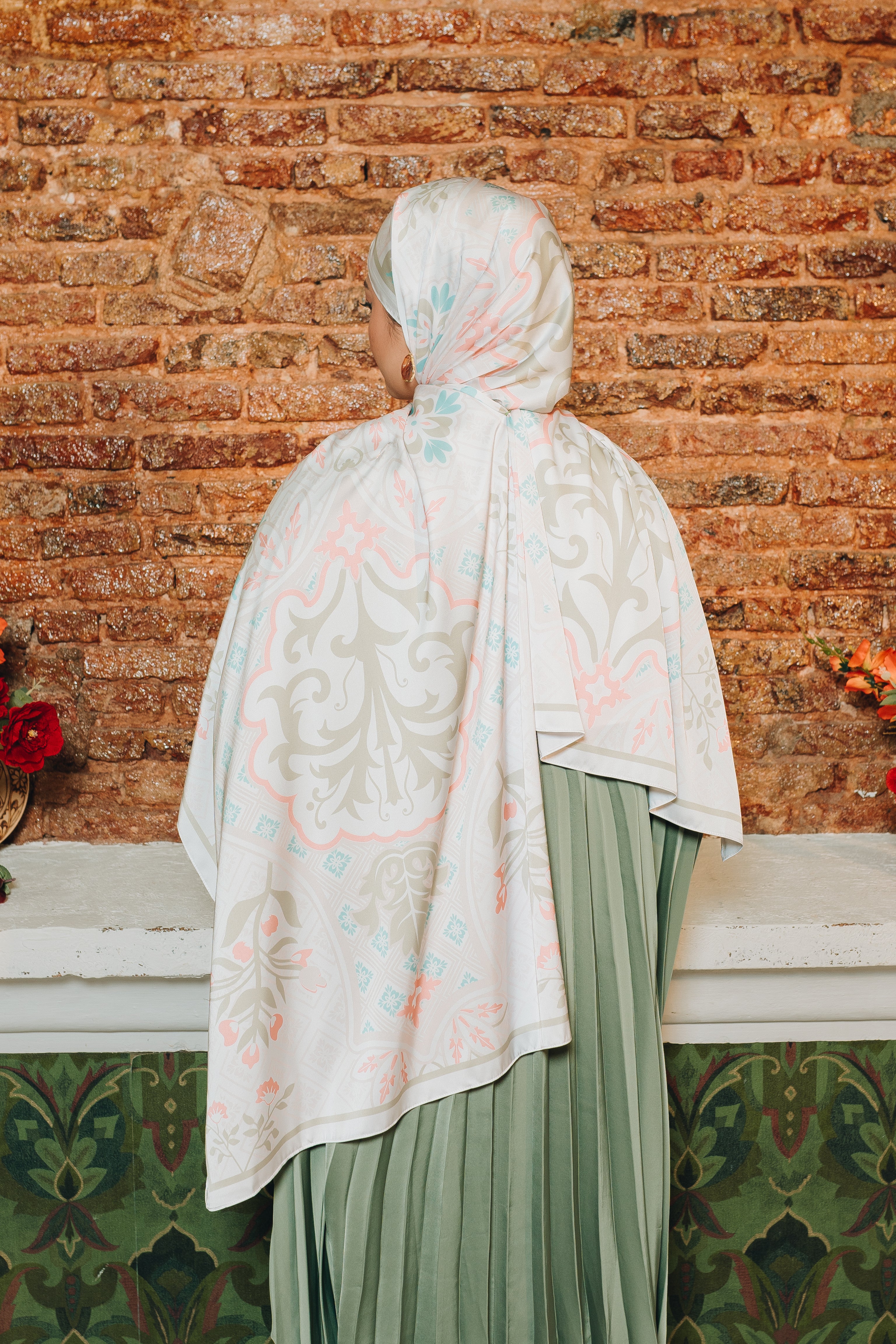 Ines Luxe Satin Silk Shawl
