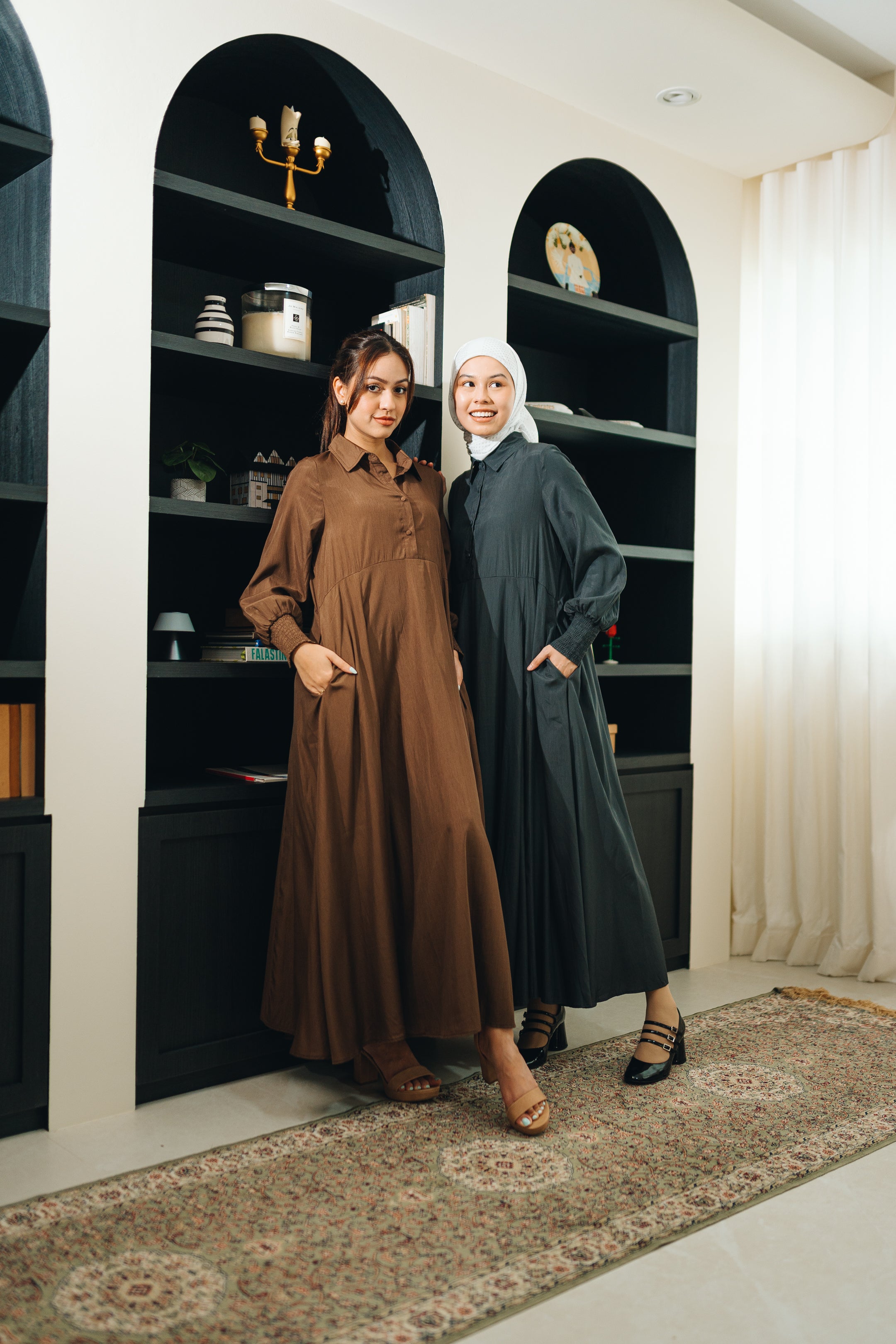 Elira Dress in Charcoal