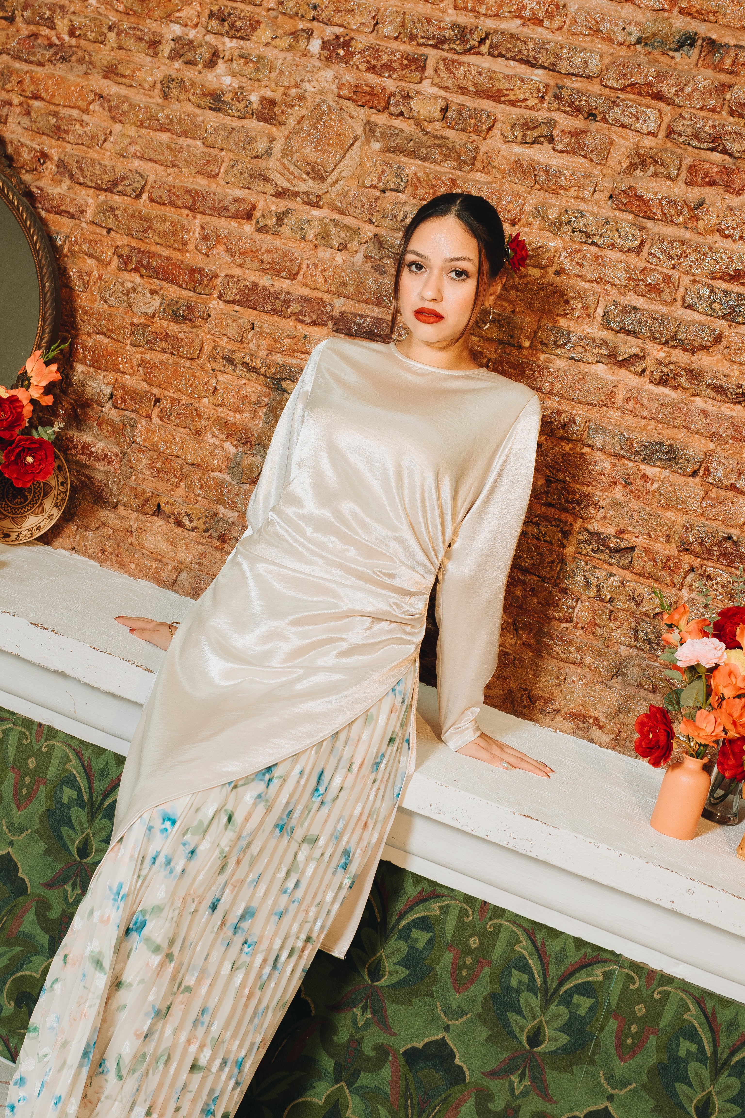 Rosa Pleated Skirt in Twilight
