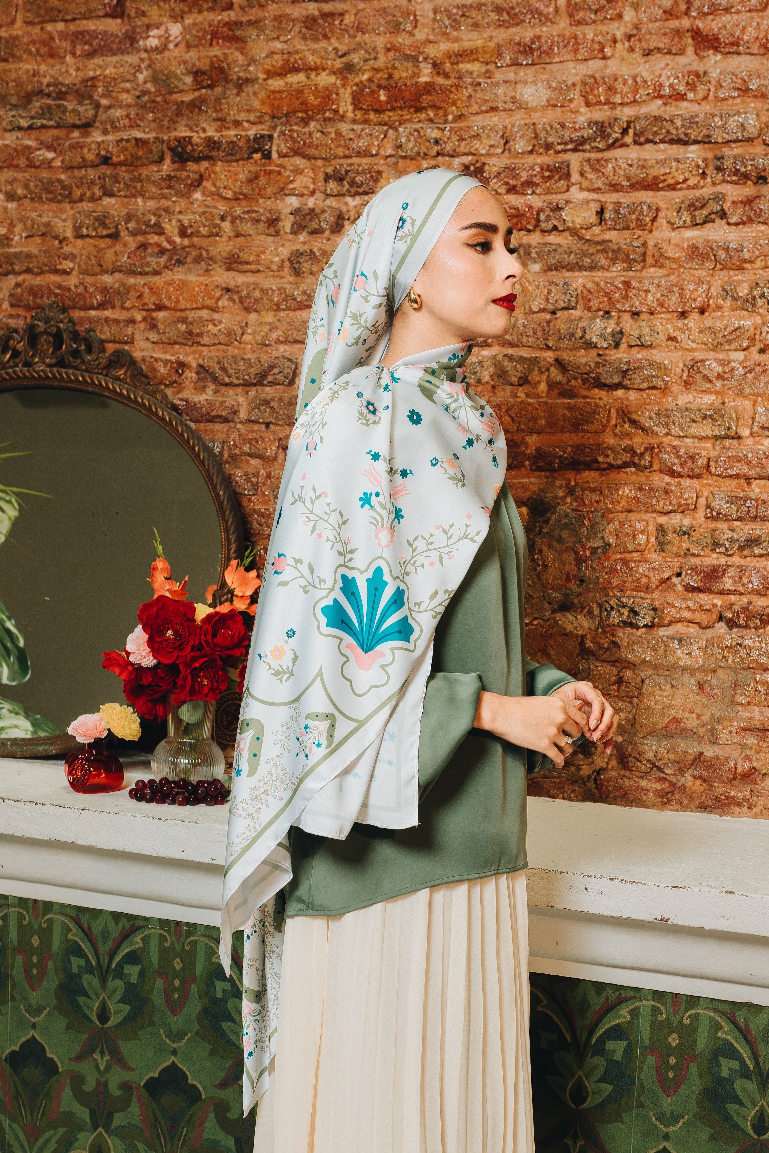 Lidia Luxe Satin Silk Shawl