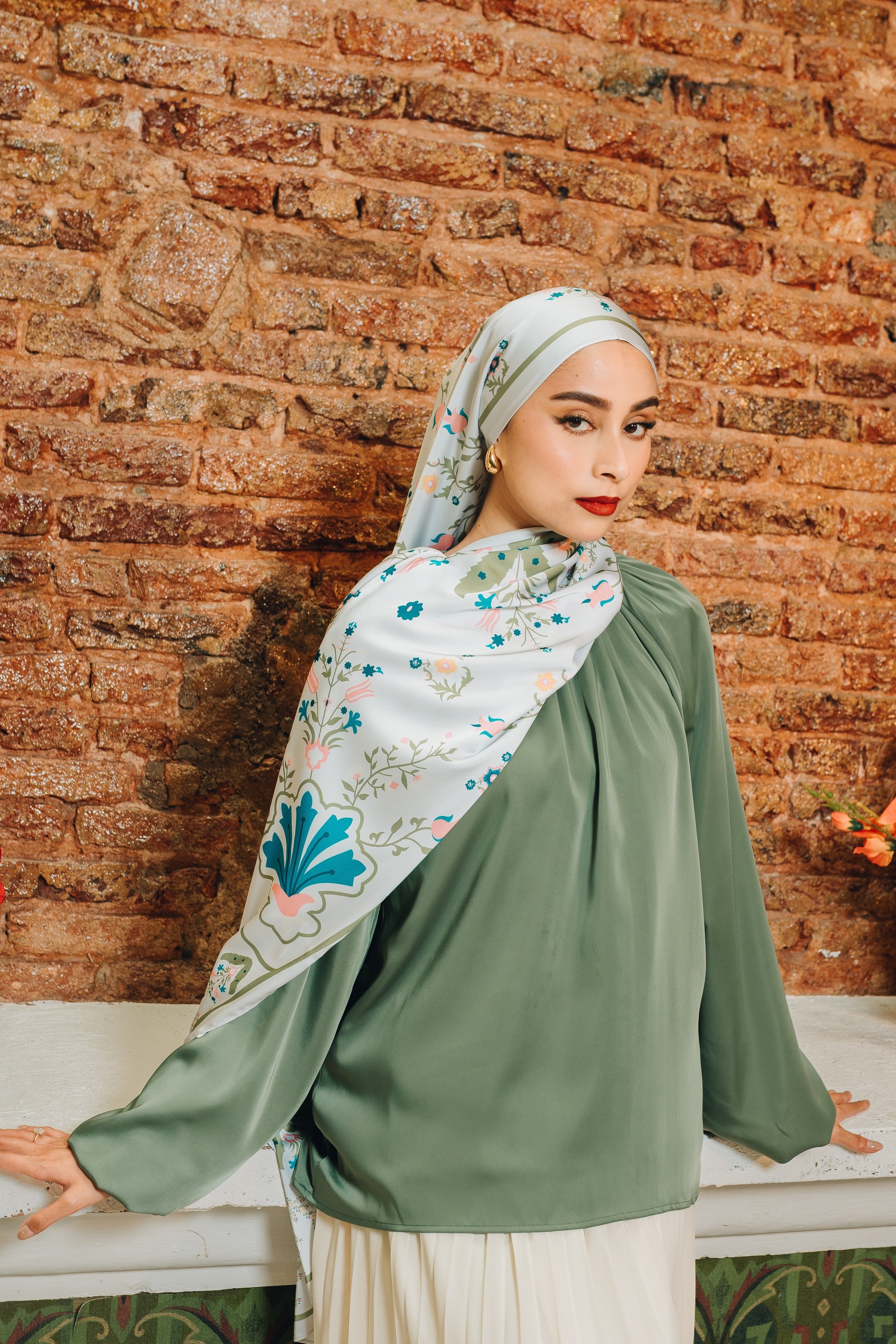 Lidia Luxe Satin Silk Shawl